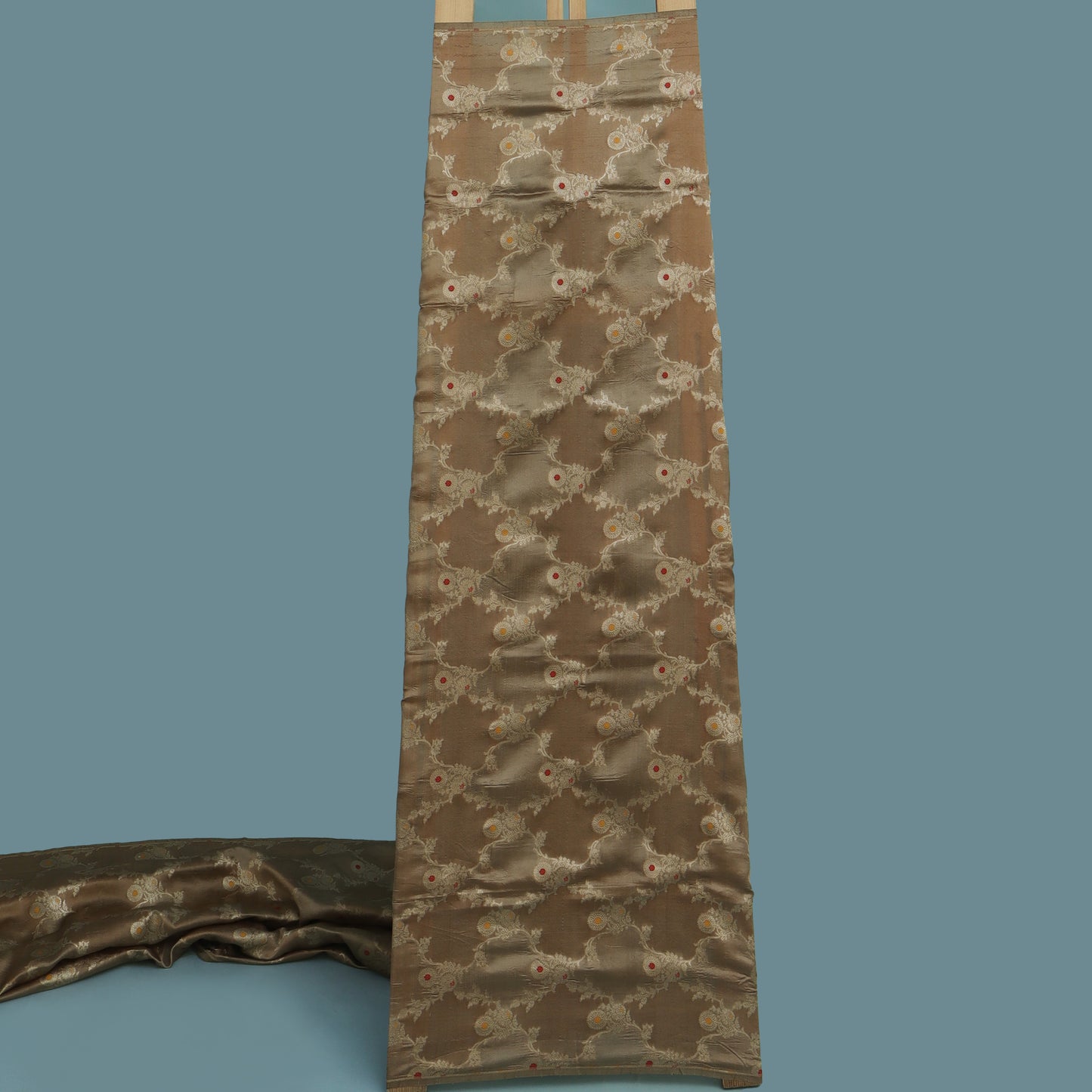 Brown Color Brocade Fabric