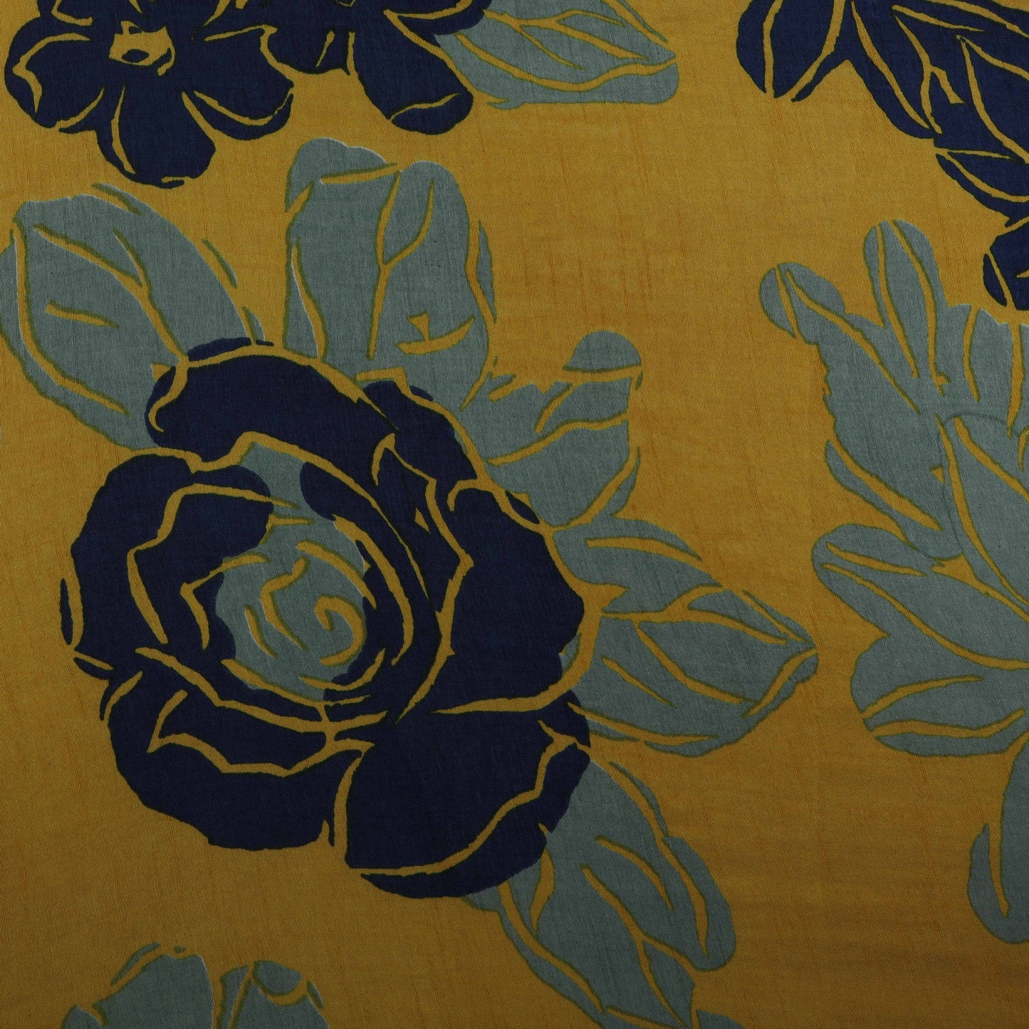 Floral Slub Chanderi Print Fabric