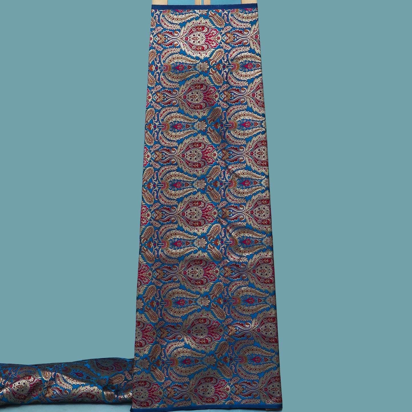 Firoji Color KimKhab Brocade Fabric