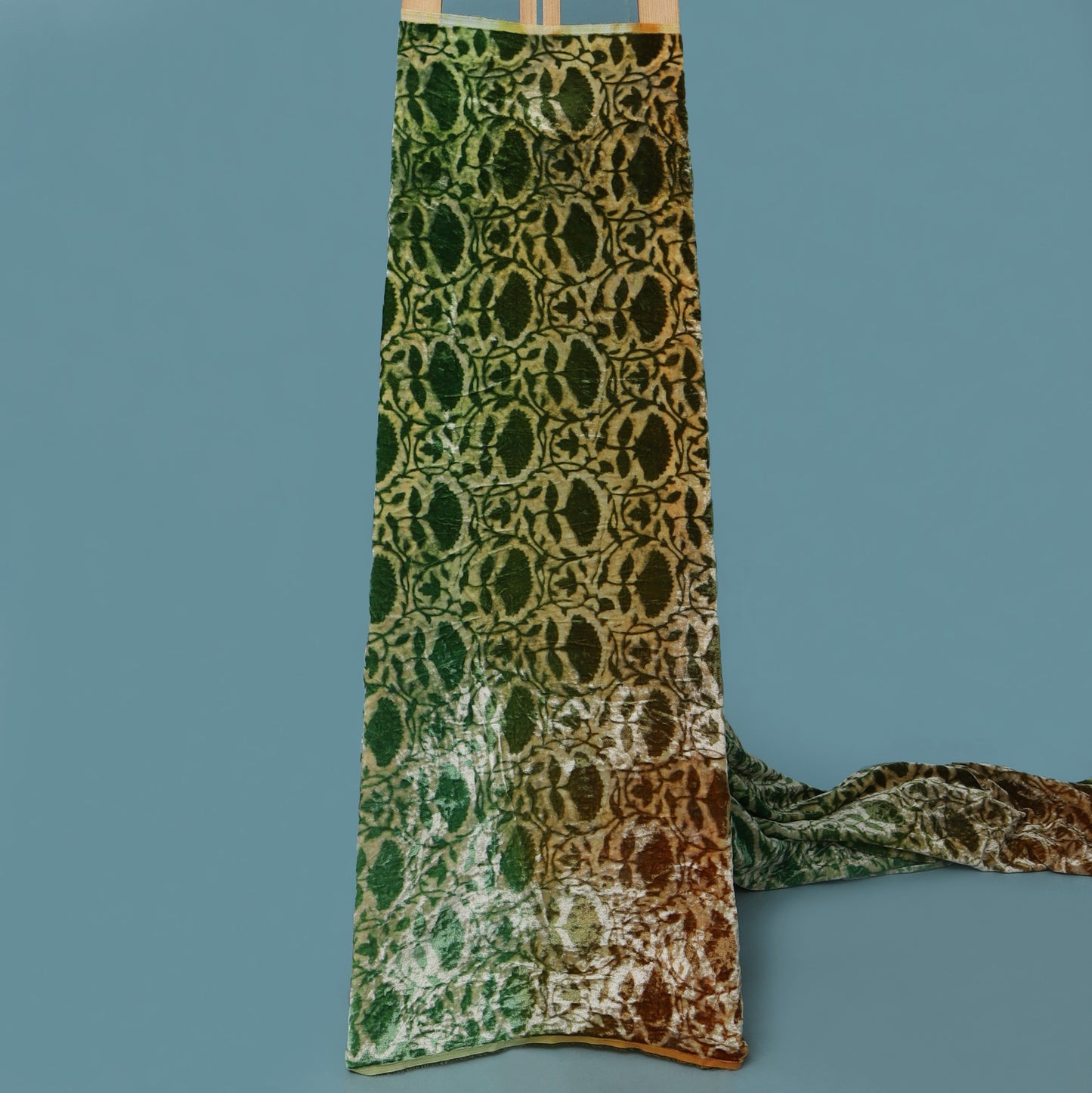 Shaded Color Velvet Print Fabric