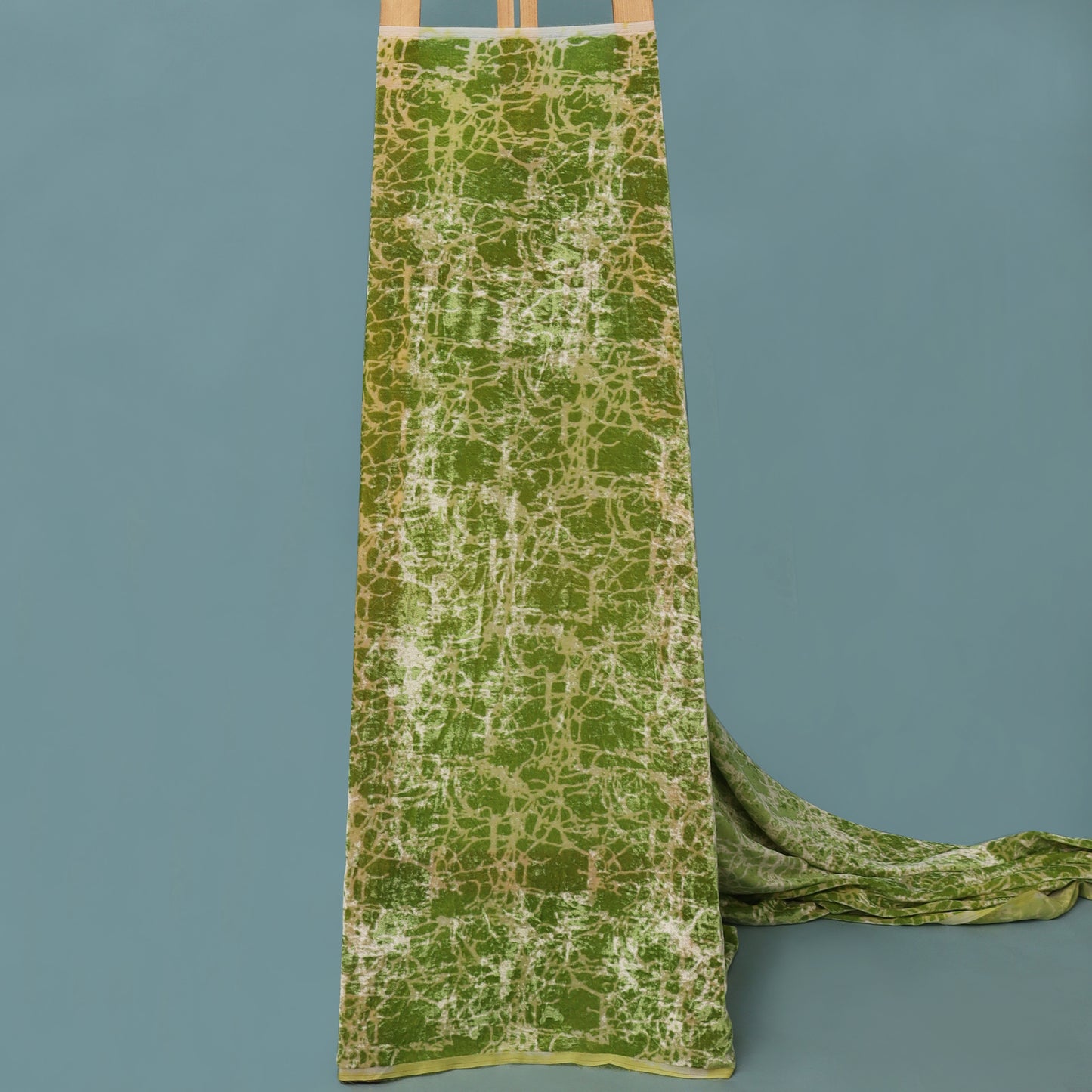 Neon Color Silk Velvet Print Fabric