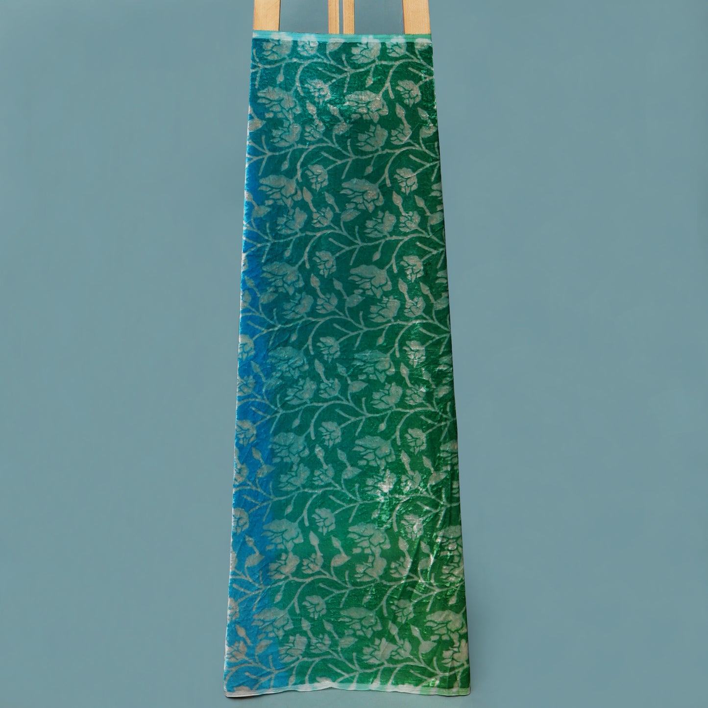 Shaded Color Silk Velvet Print Fabric