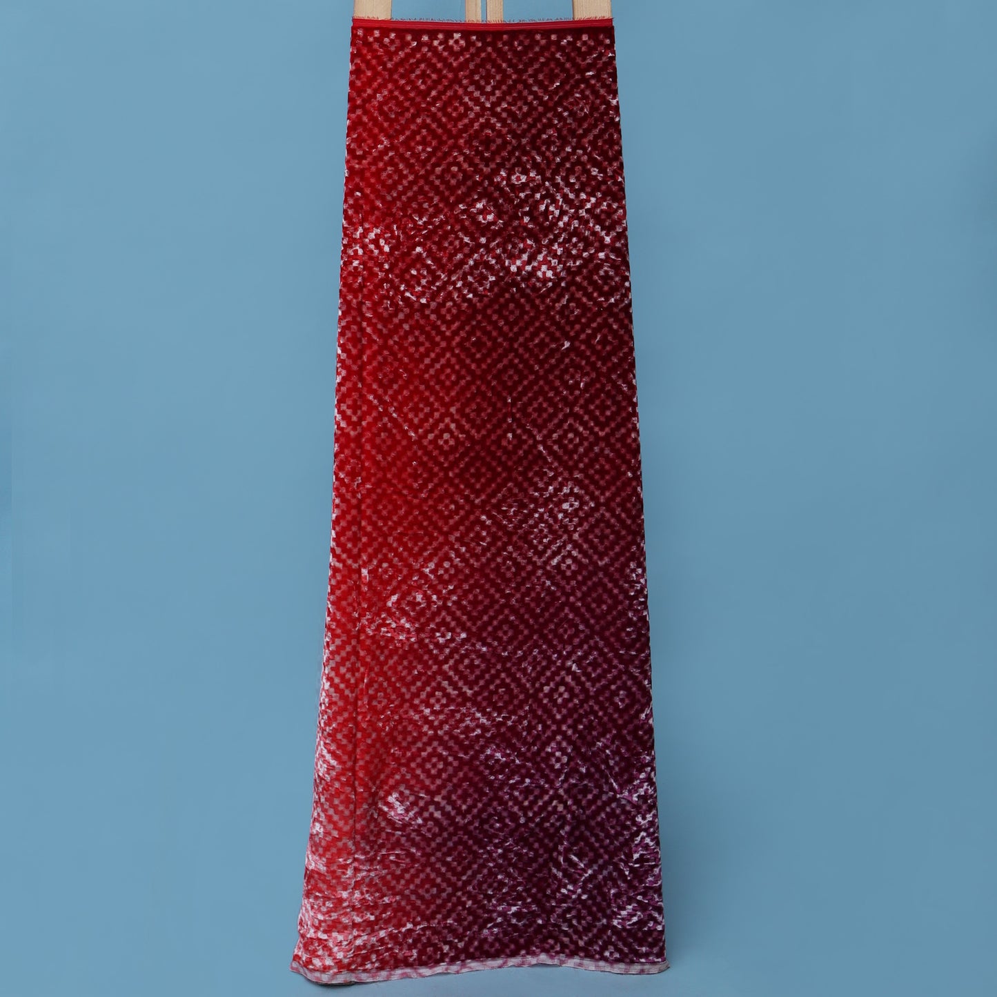 Shaded Color Silk Velvet Print Fabric