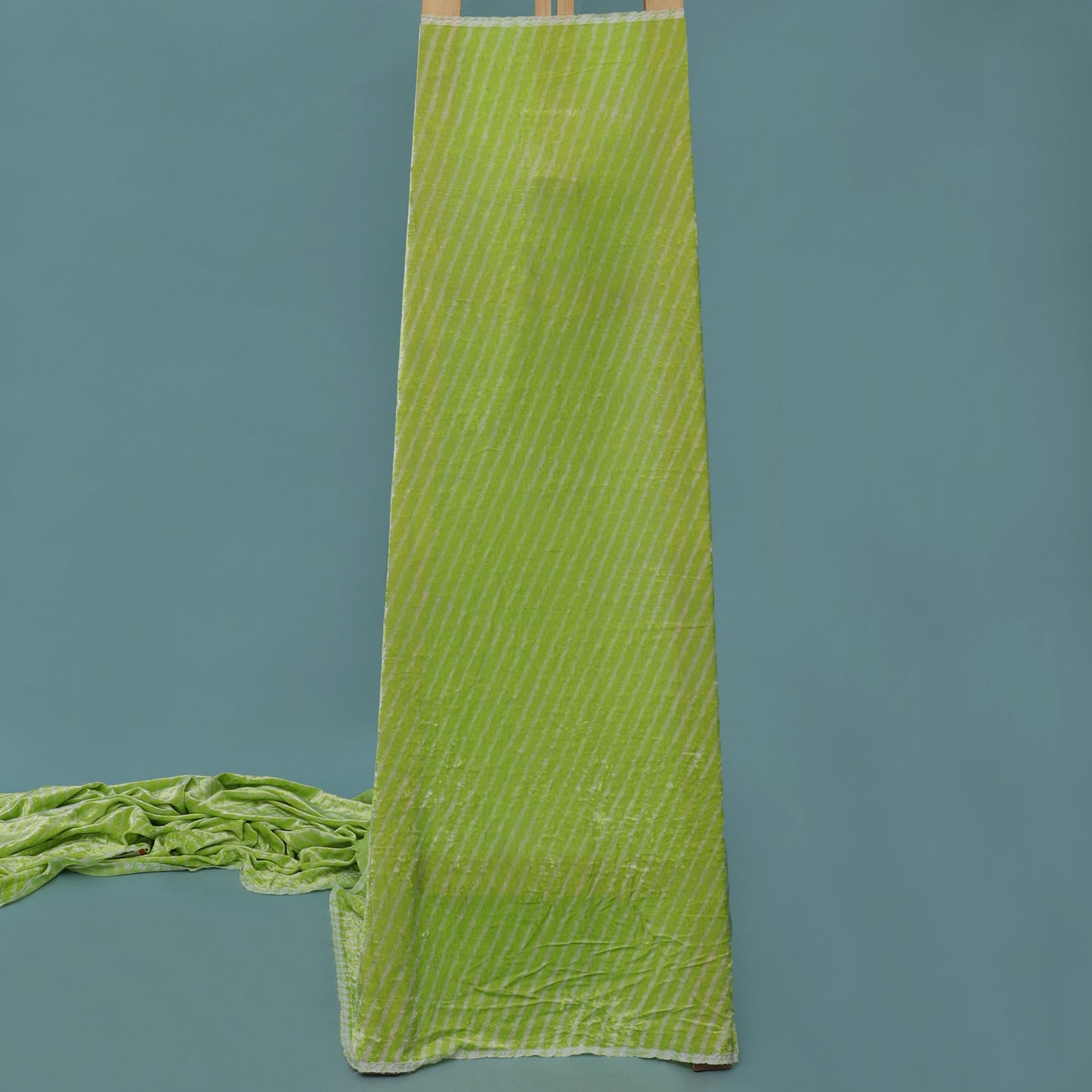 Neon Color Silk Velvet Lehria Print Fabric