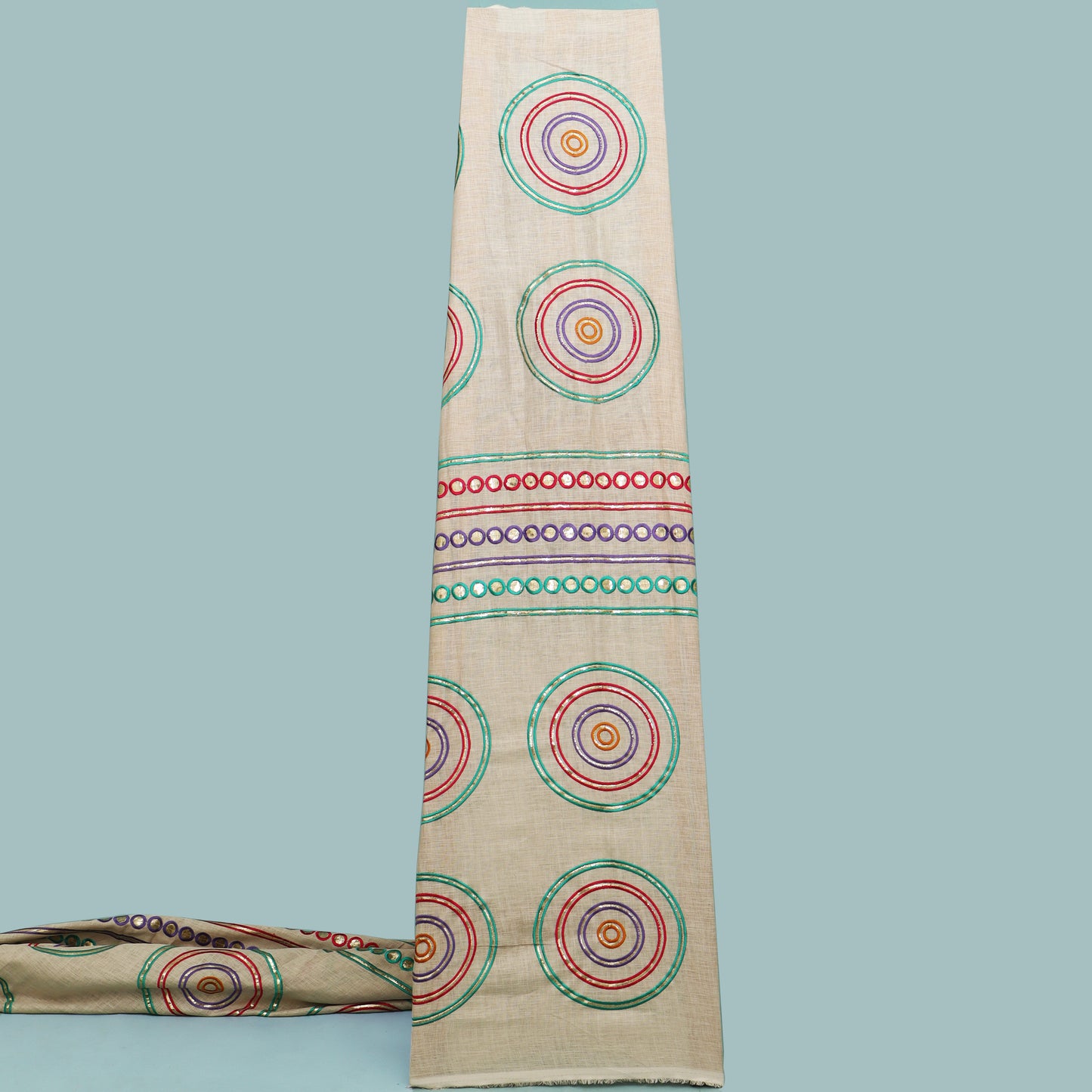 Cream Color Linen Embroidery 54" Fabric