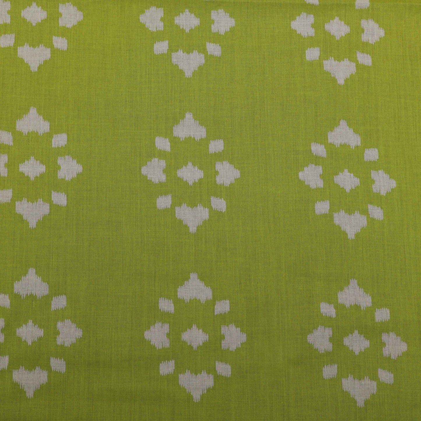 Lime Green Color Mulmul Print Fabric