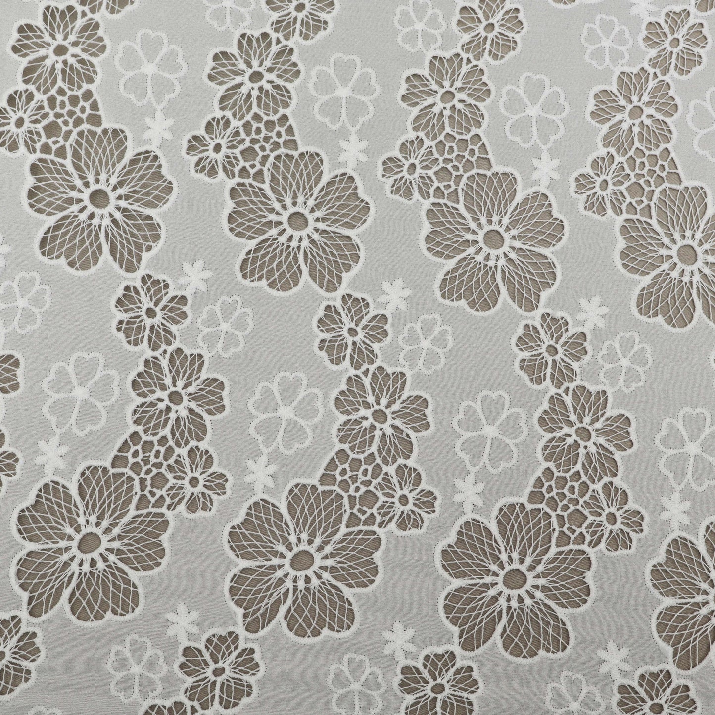 White Color Crosia Cotton Fabric