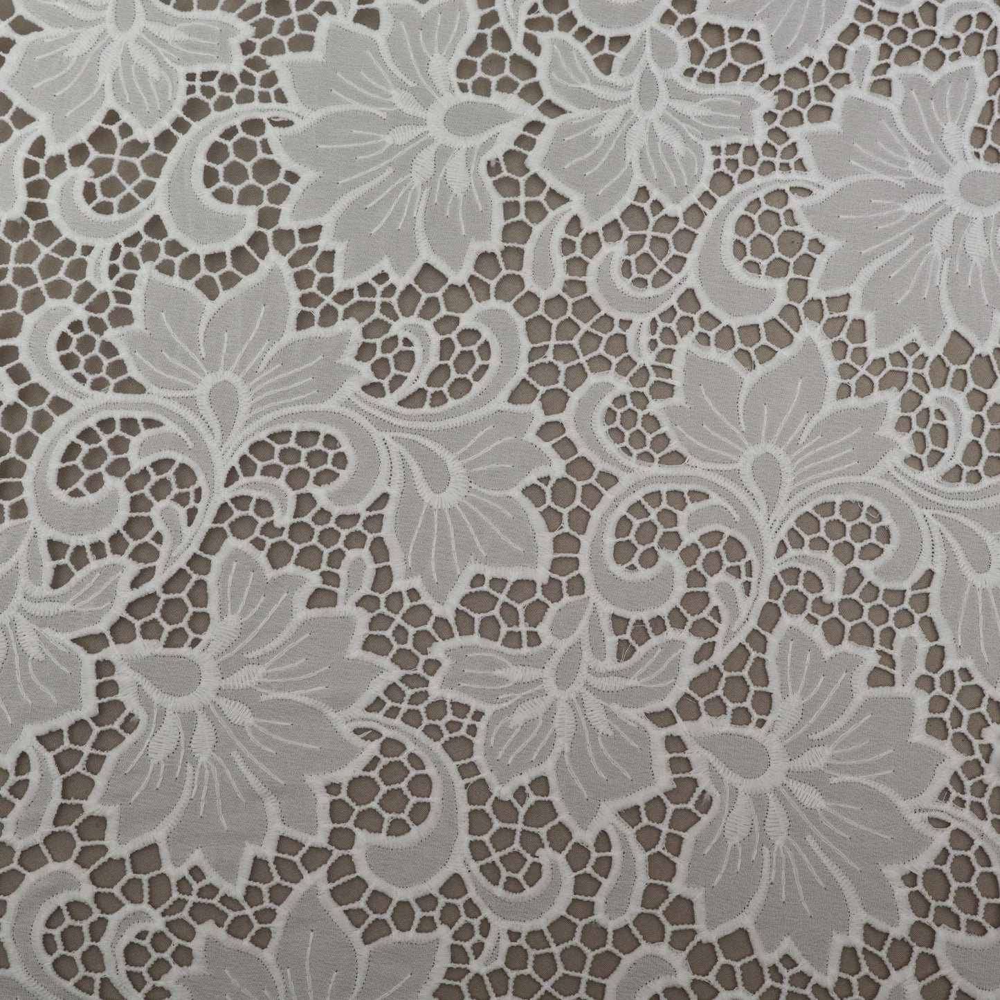 White Color Crosia Cotton Fabric