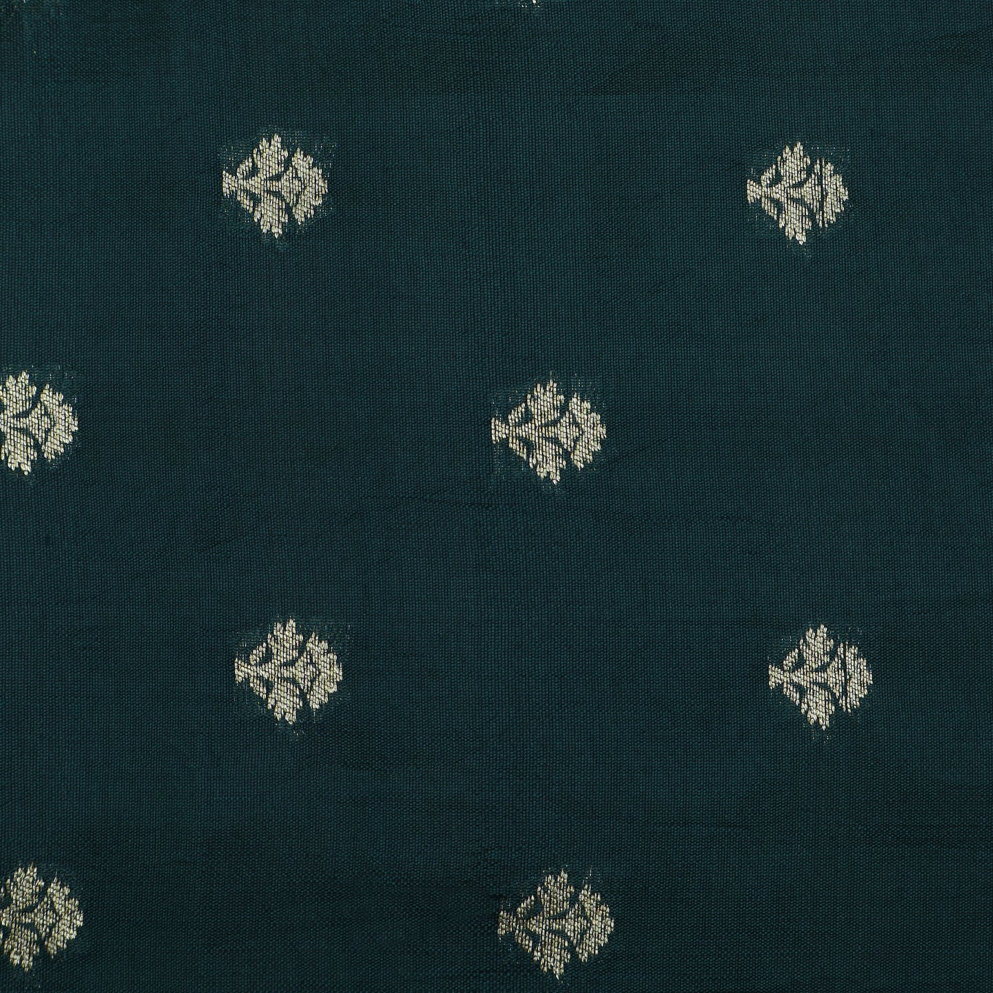 Bottle Green Color Katan Silk Booti Fabric