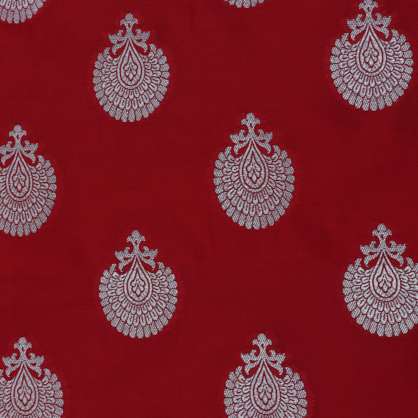 Red Color Chinia Silk Brocade Fabric