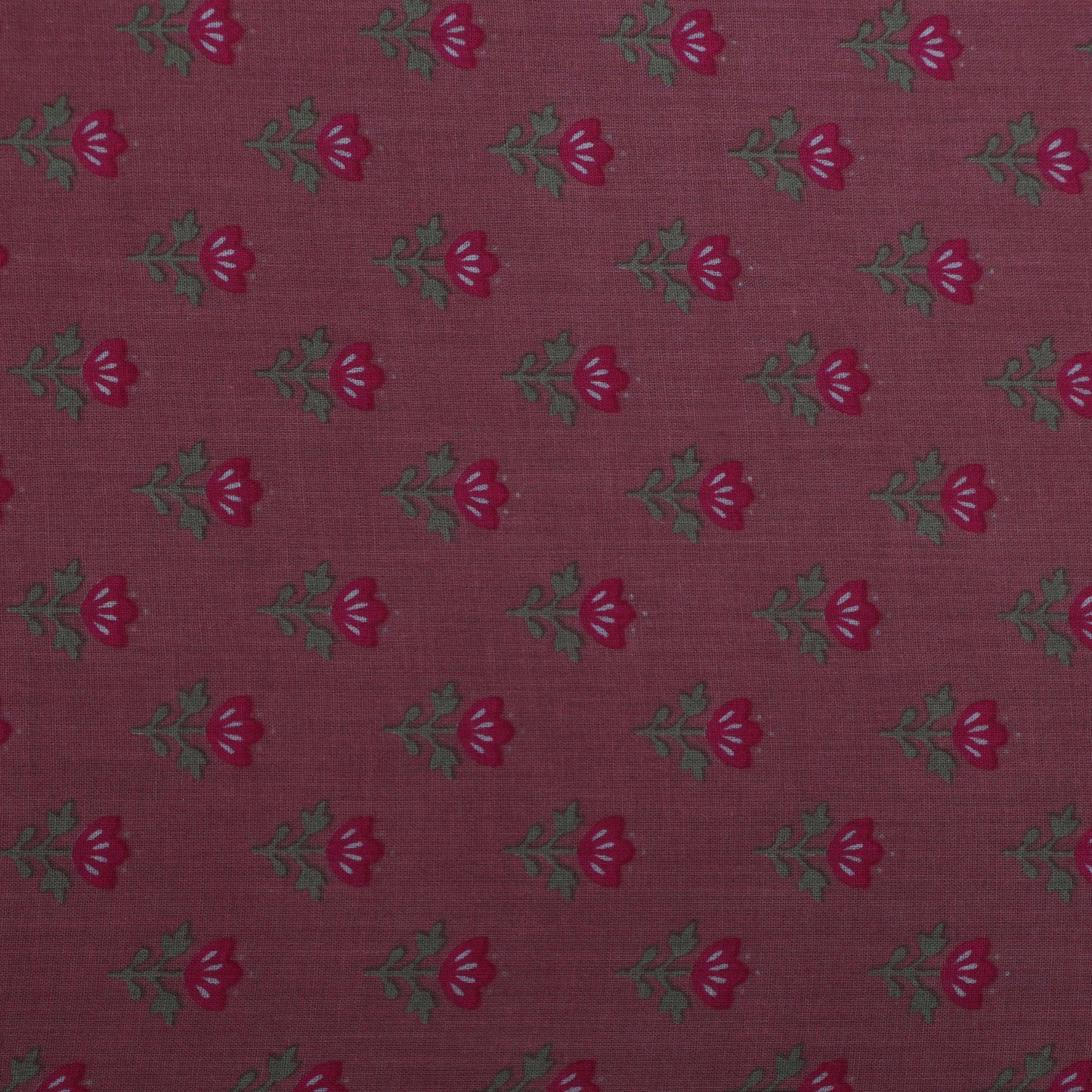 Festival Fuchsia Color Mulmul Print Fabric