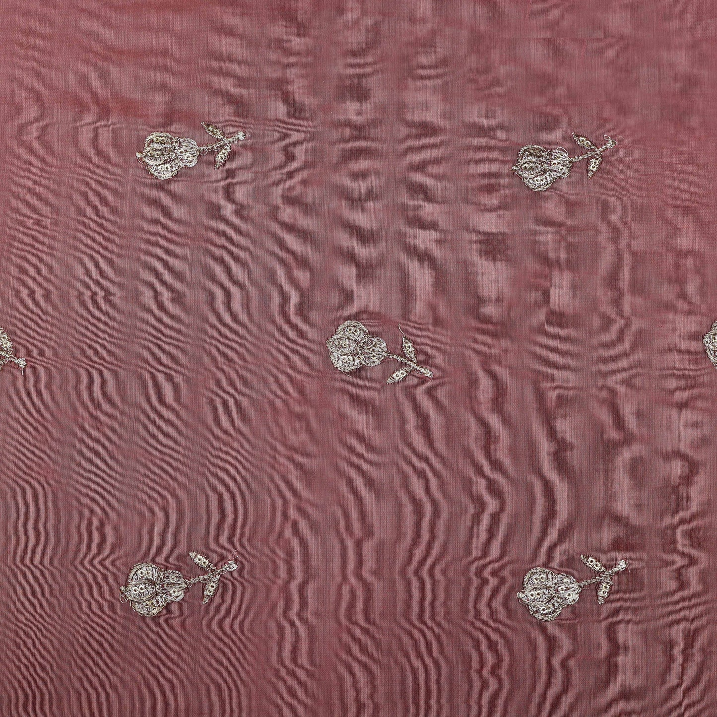 Gajri Color Chanderi Booti Fabric