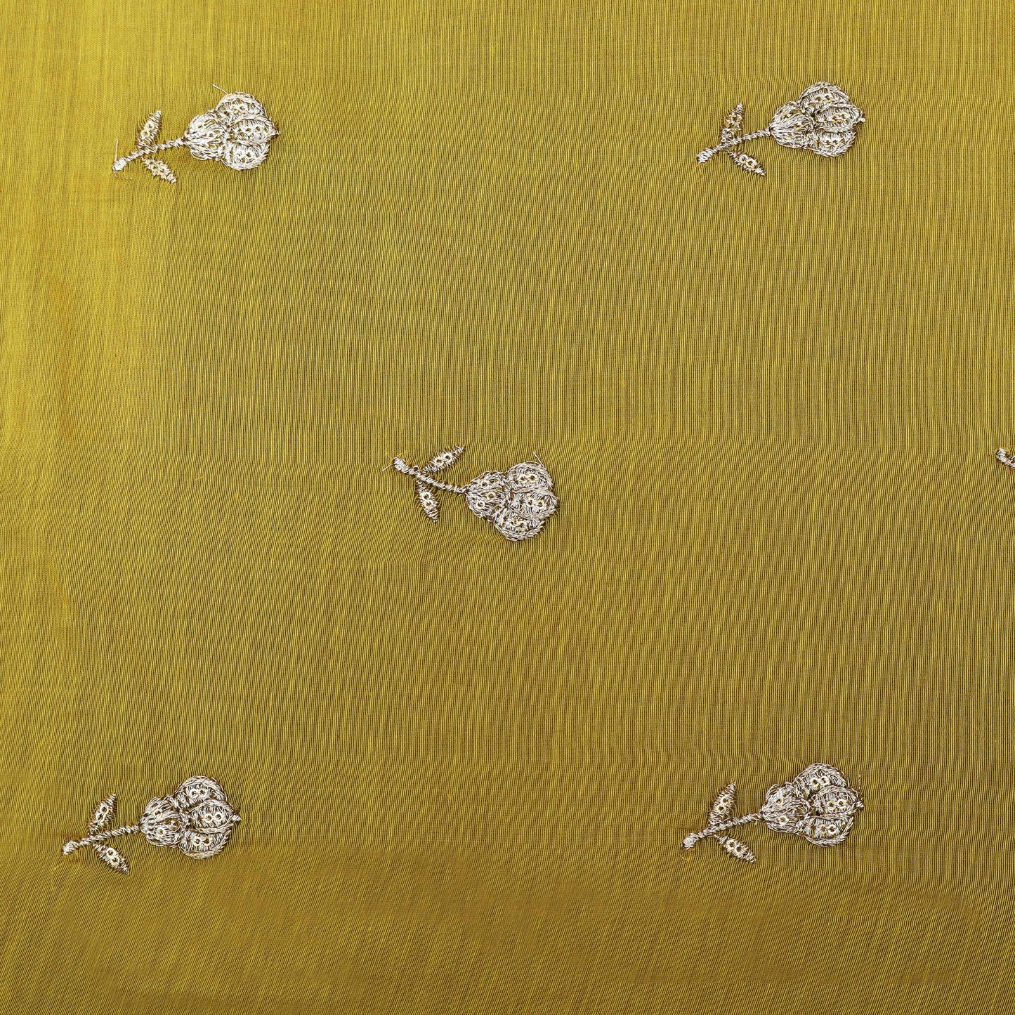 Mustard Color Chanderi Booti Fabric