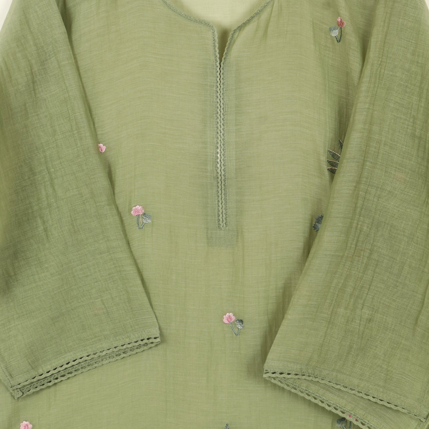 Semi-Stitched Chanderi Suit