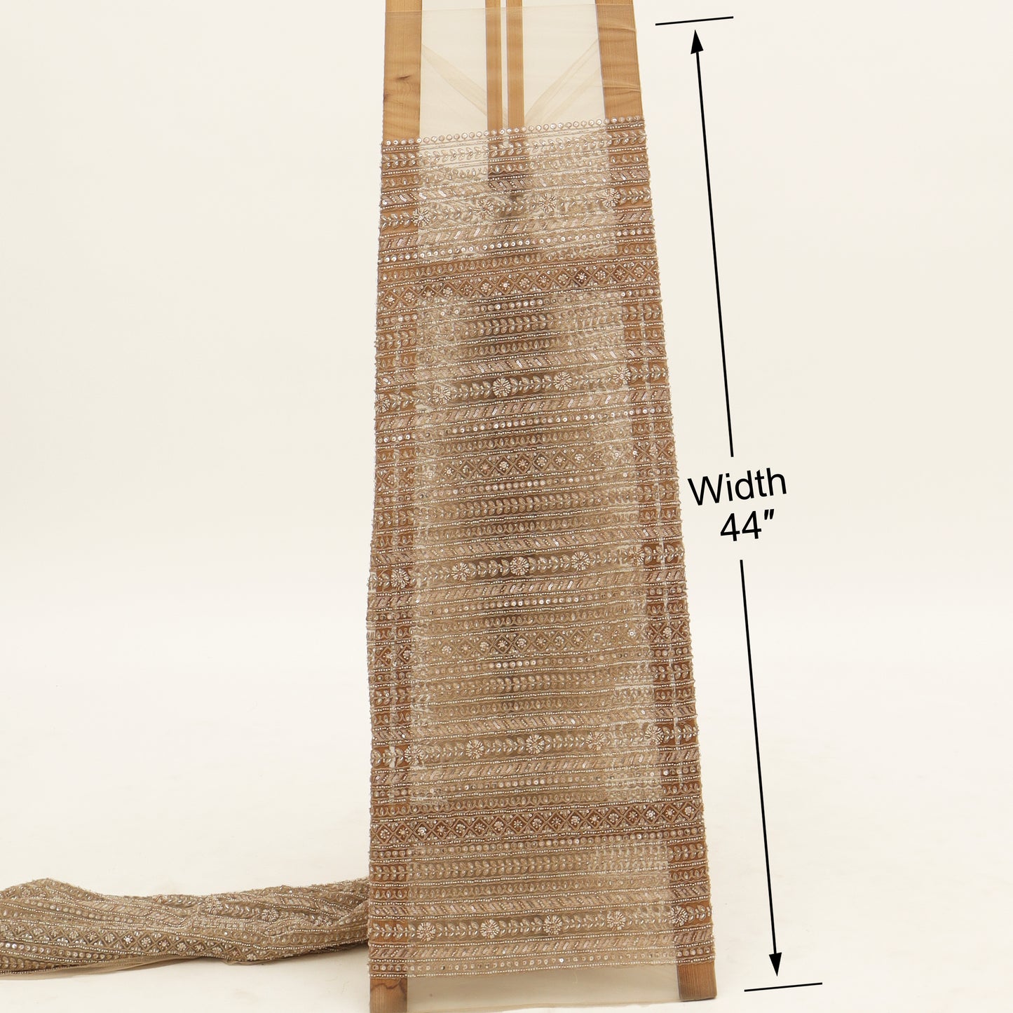 Golden Net Sequins Embroidery