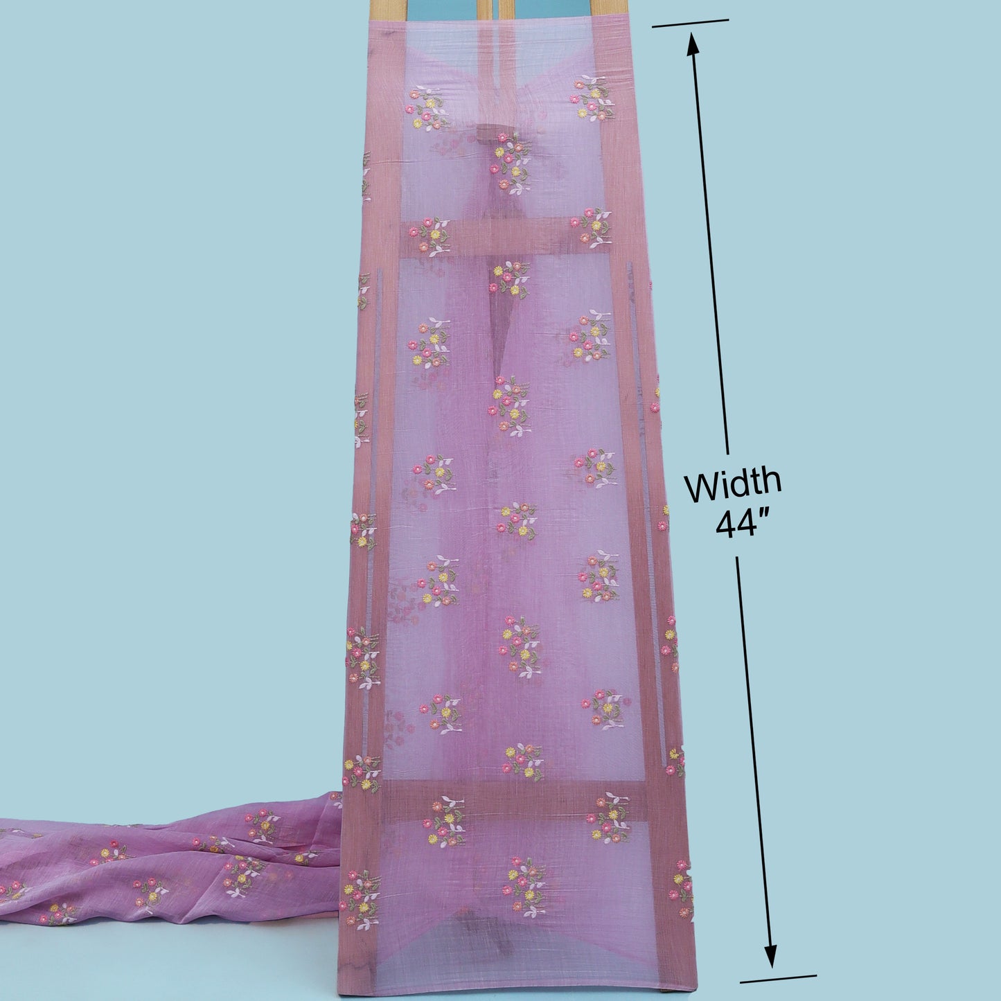 Chanderi Boota Embroidery Fabric