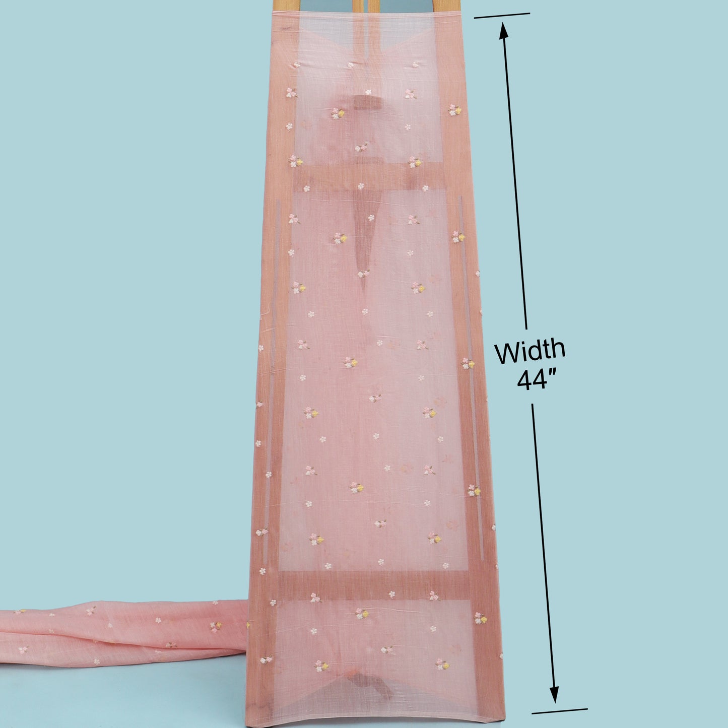 Chanderi Booti Embroidery Fabric