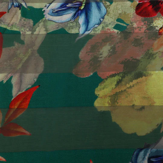 Multicolor Chiffon Satin Print Fabric (Cut Pieces 3Mtr)