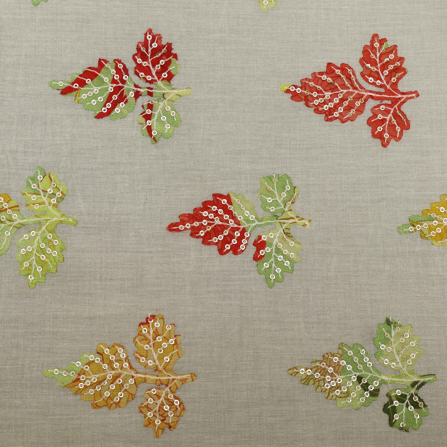 Colored Color Mulmul Embroidery Fabric