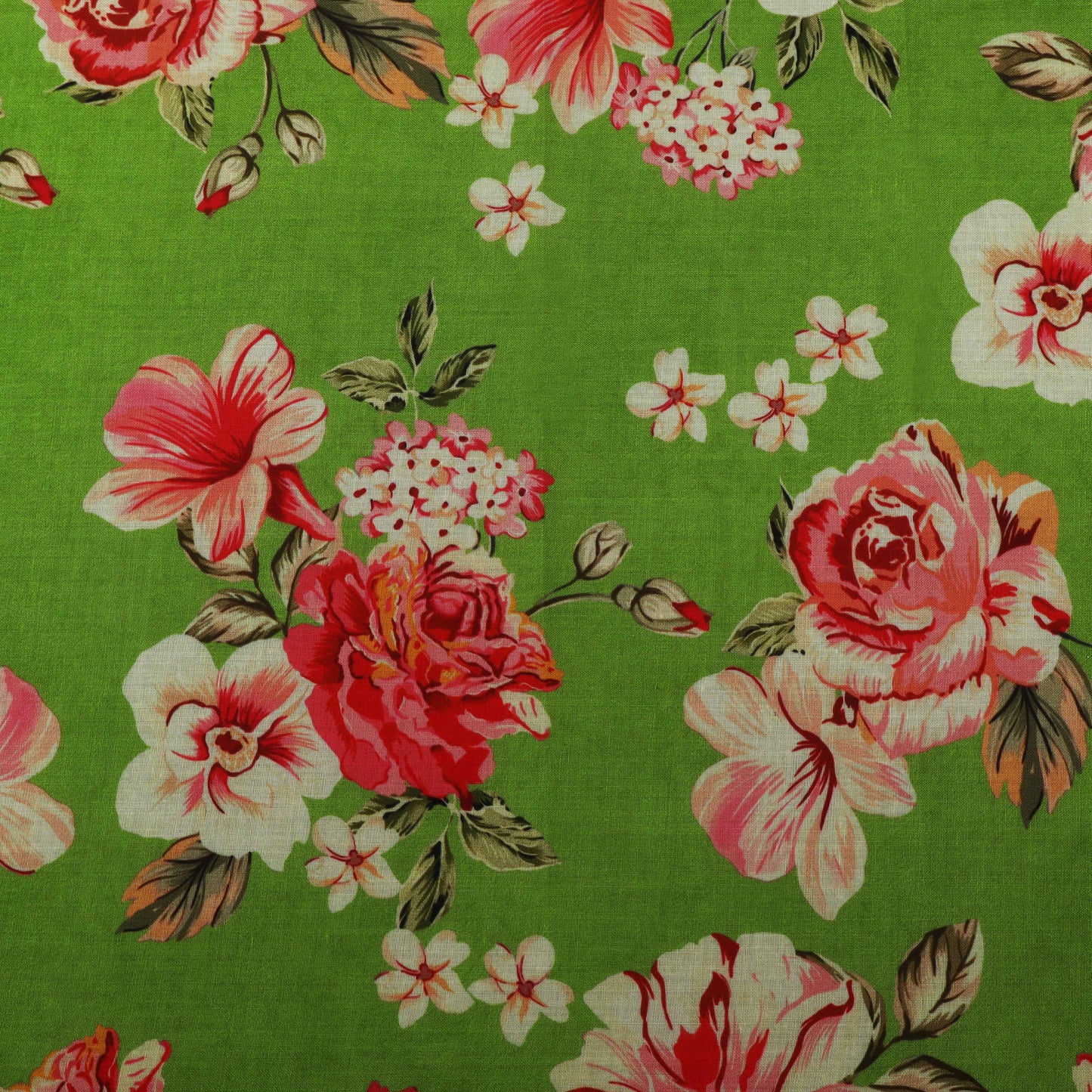 Colored Color Mulmul Print Fabric