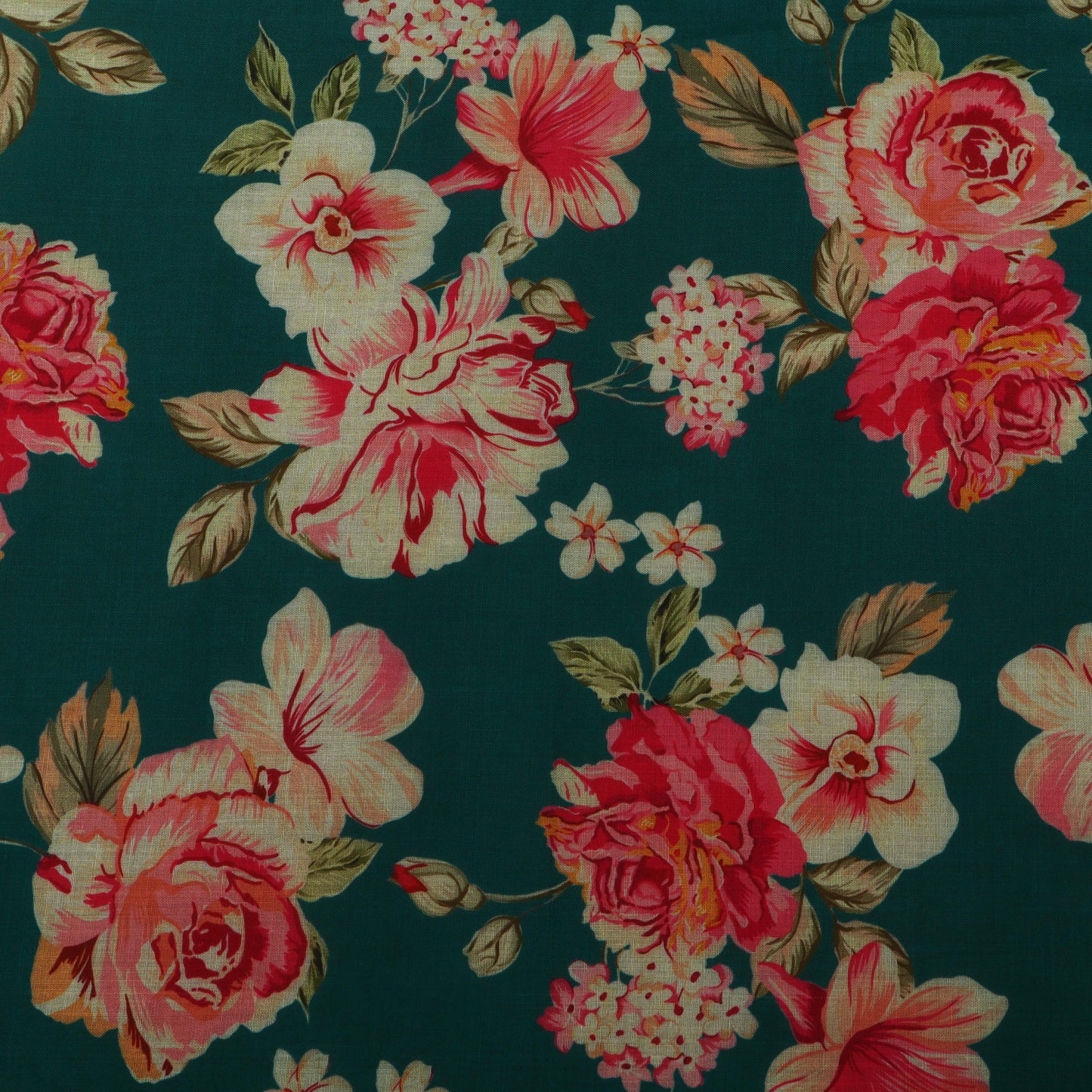 Colored Color Mulmul Print Fabric