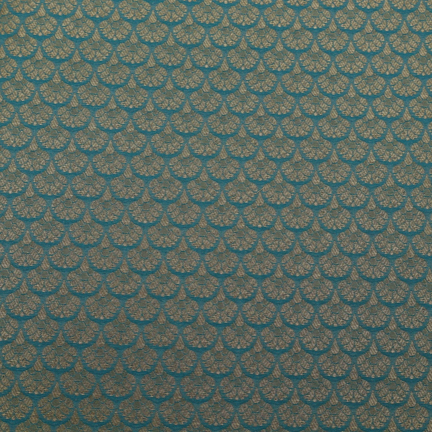 Rama Green Color Pauri Brocade Fabric