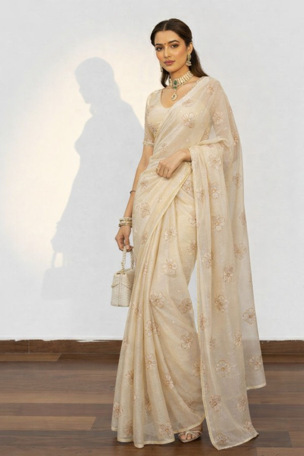 Chanderi Embroidery Fabric