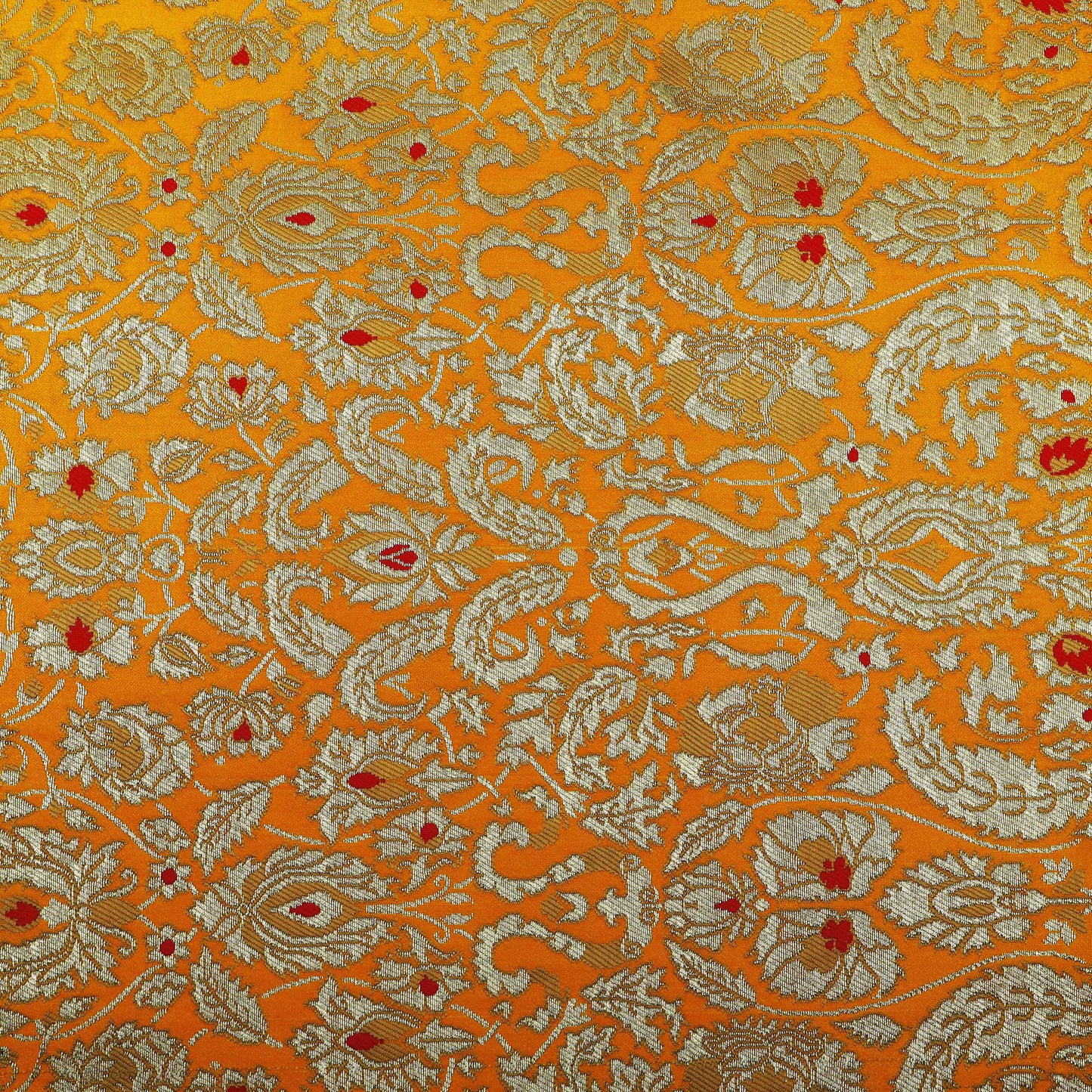 Mustard Color KimKhab Brocade Fabric