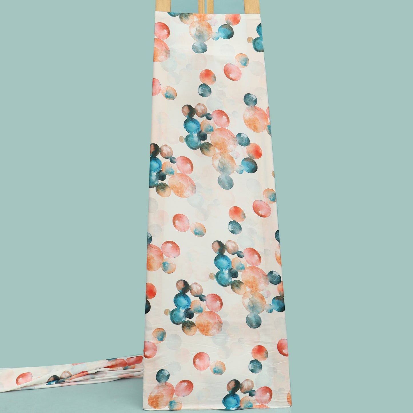 Multicolor Armani Satin Print Fabric