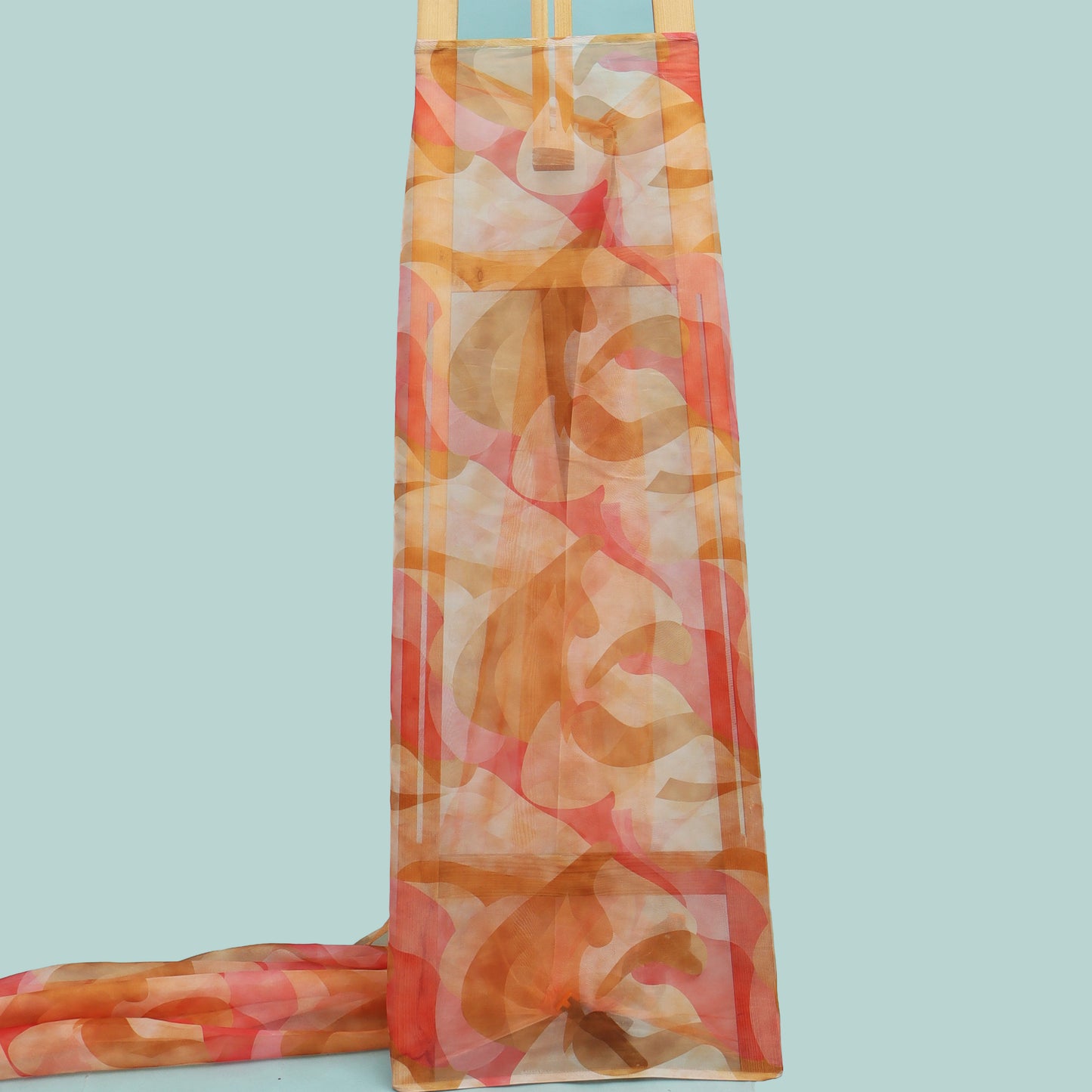 Multicolor Organza Print Fabric