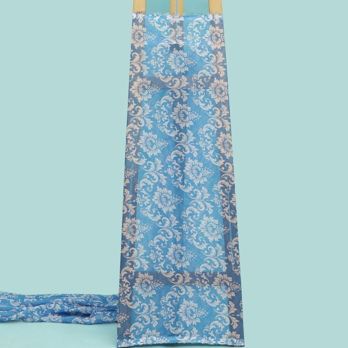 Multicolor Organza Print Fabric