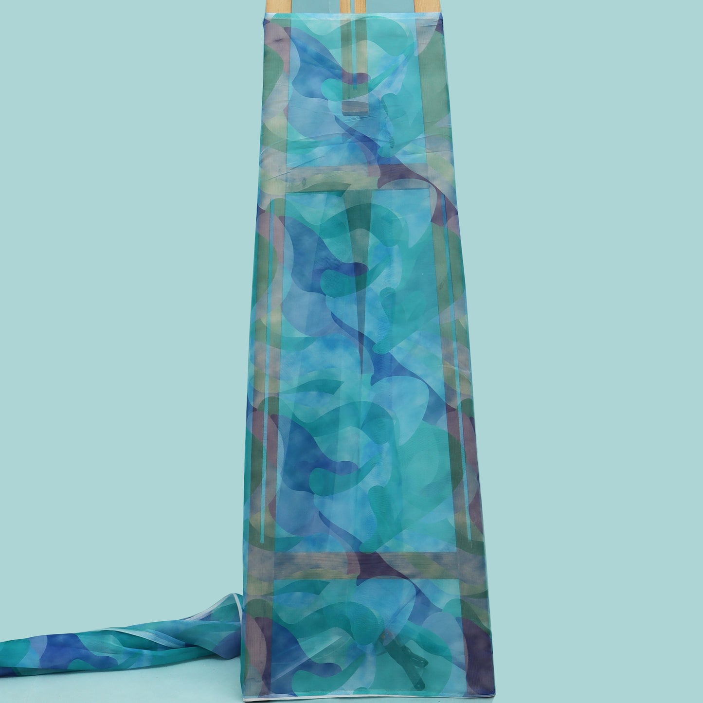 Multicolor Organza Print Fabric