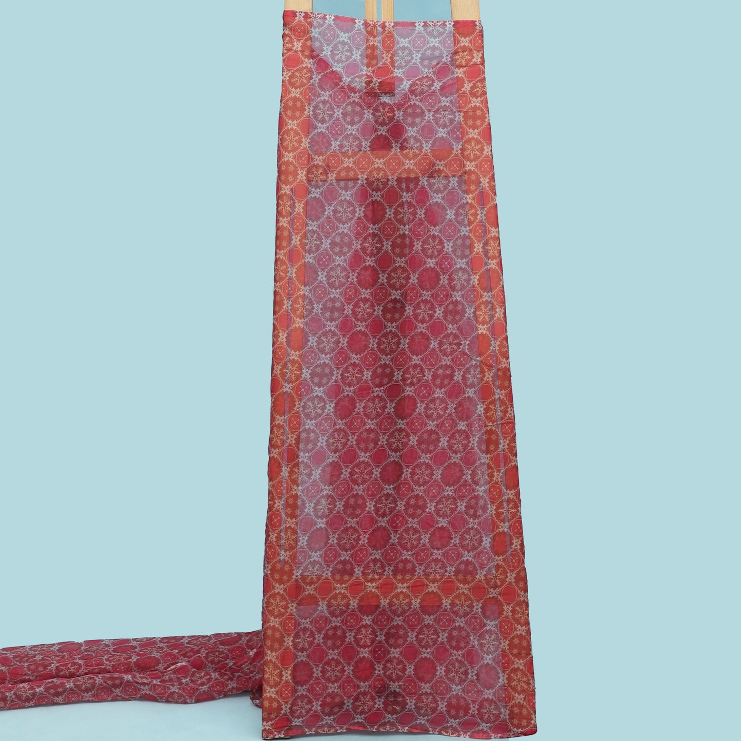 Multicolor Organza Print Fabric