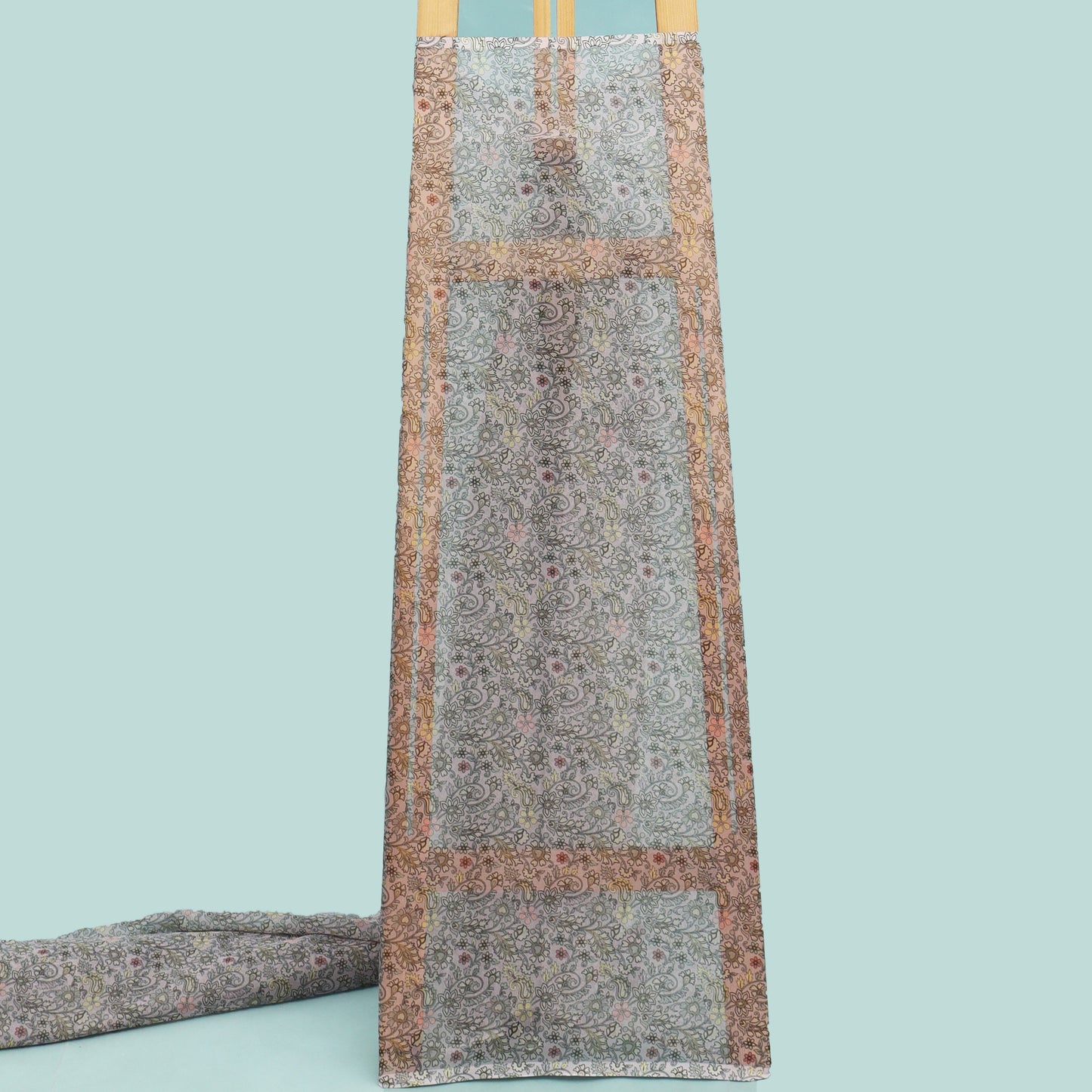 Multicolor Organza Print Fabric