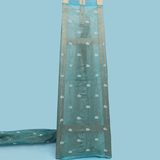 Crush Tissue Boota Embroidery Fabric (Cut Pieces 1Mtr)