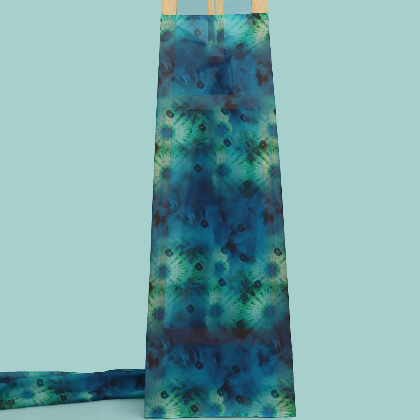 Multicolor Organza Print Fabric