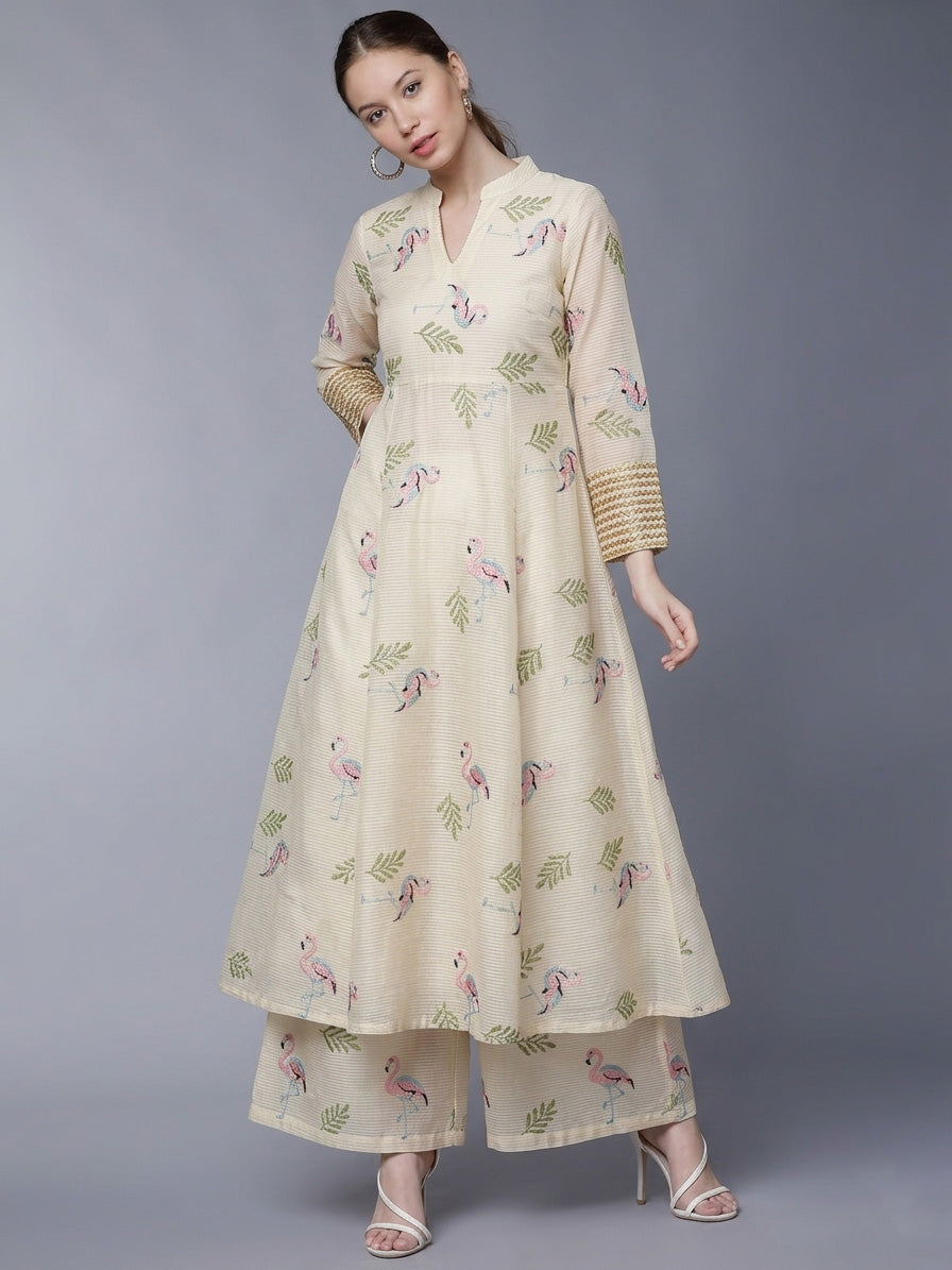 Mul Chanderi Embroidery Fabric