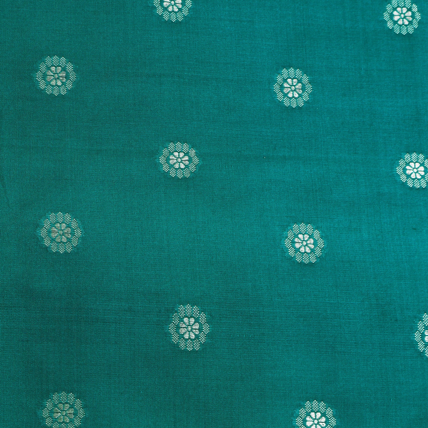Rama Green Color Brocade Fabric