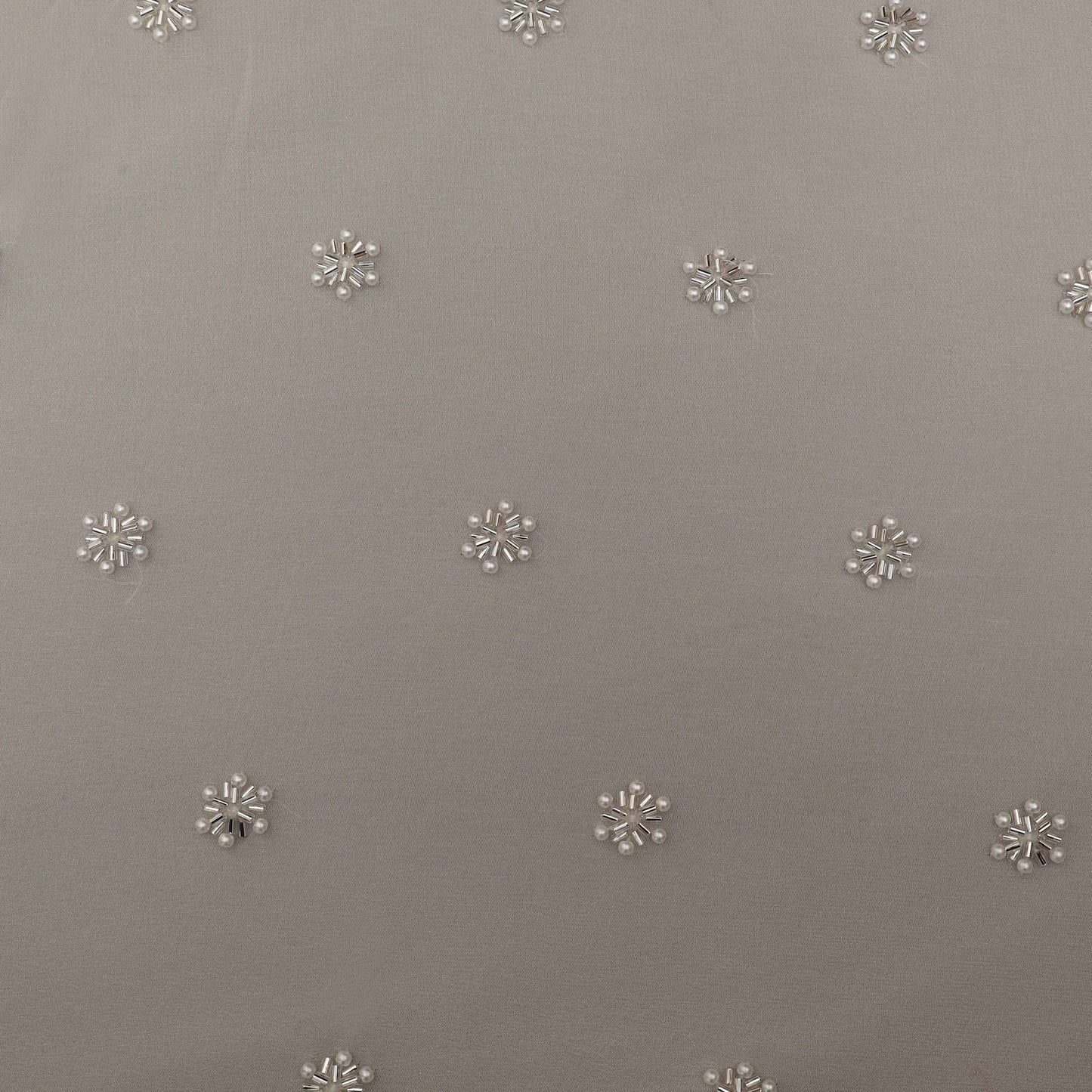 White Color Georgette Embroidery Fabric