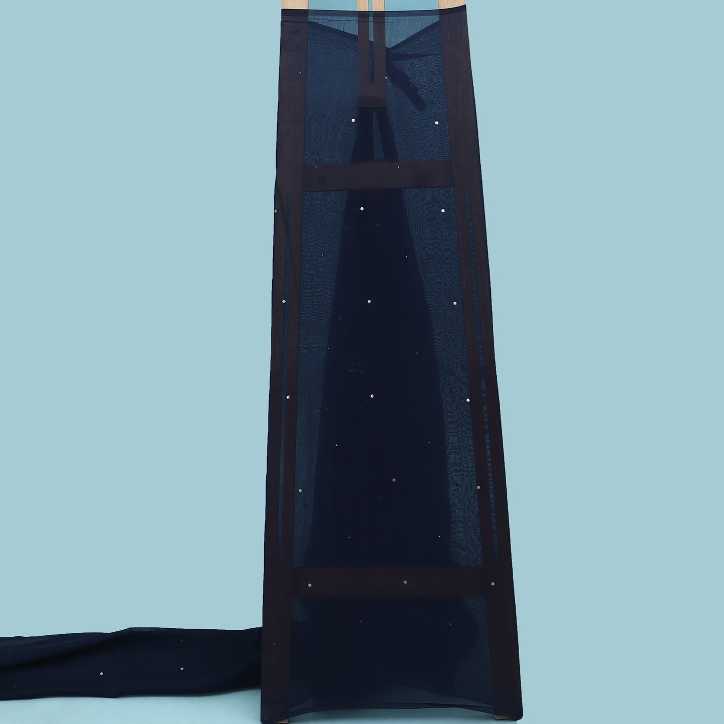 Navy Blue Color Chanderi Fabric