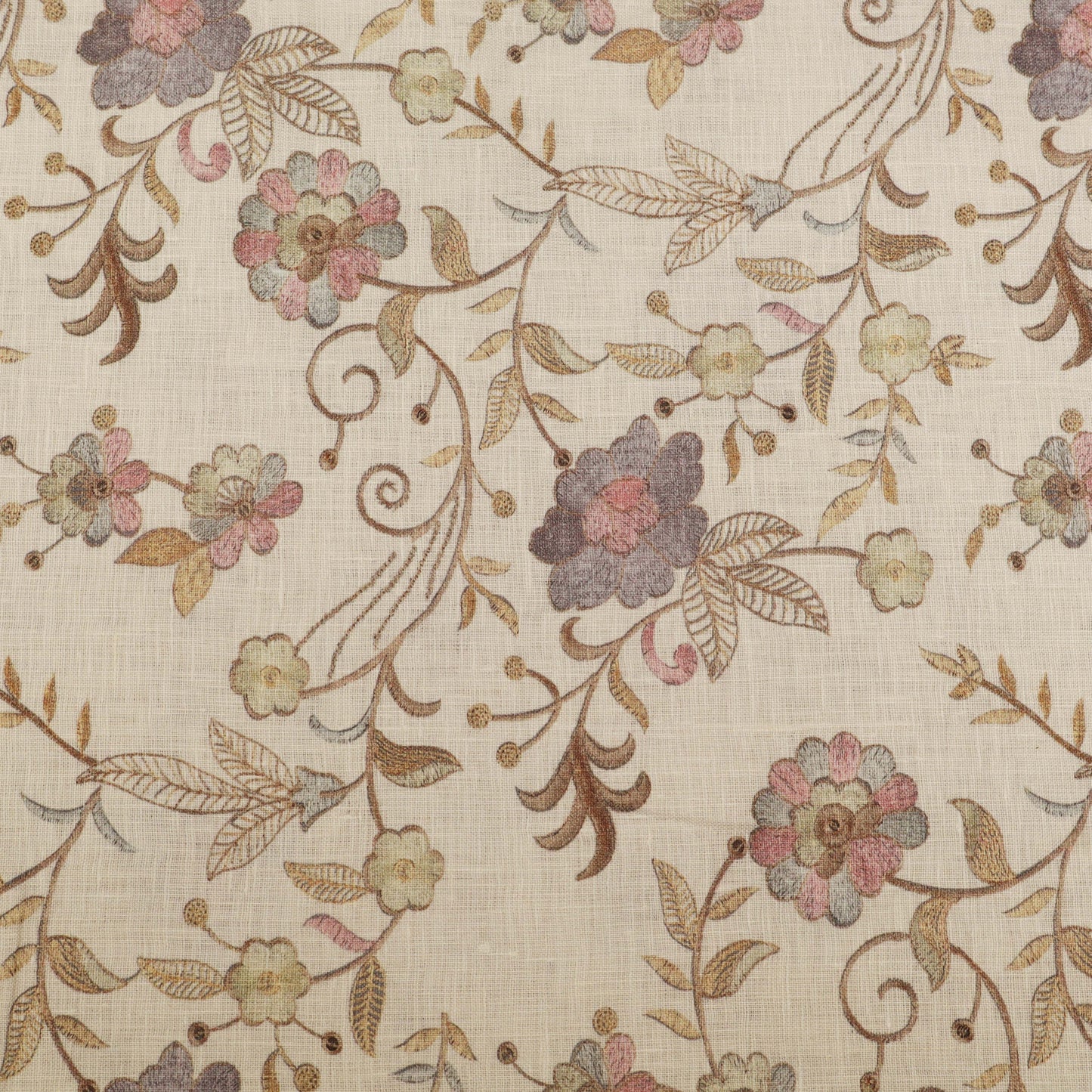 Multi-Colored Linen Print Fabric