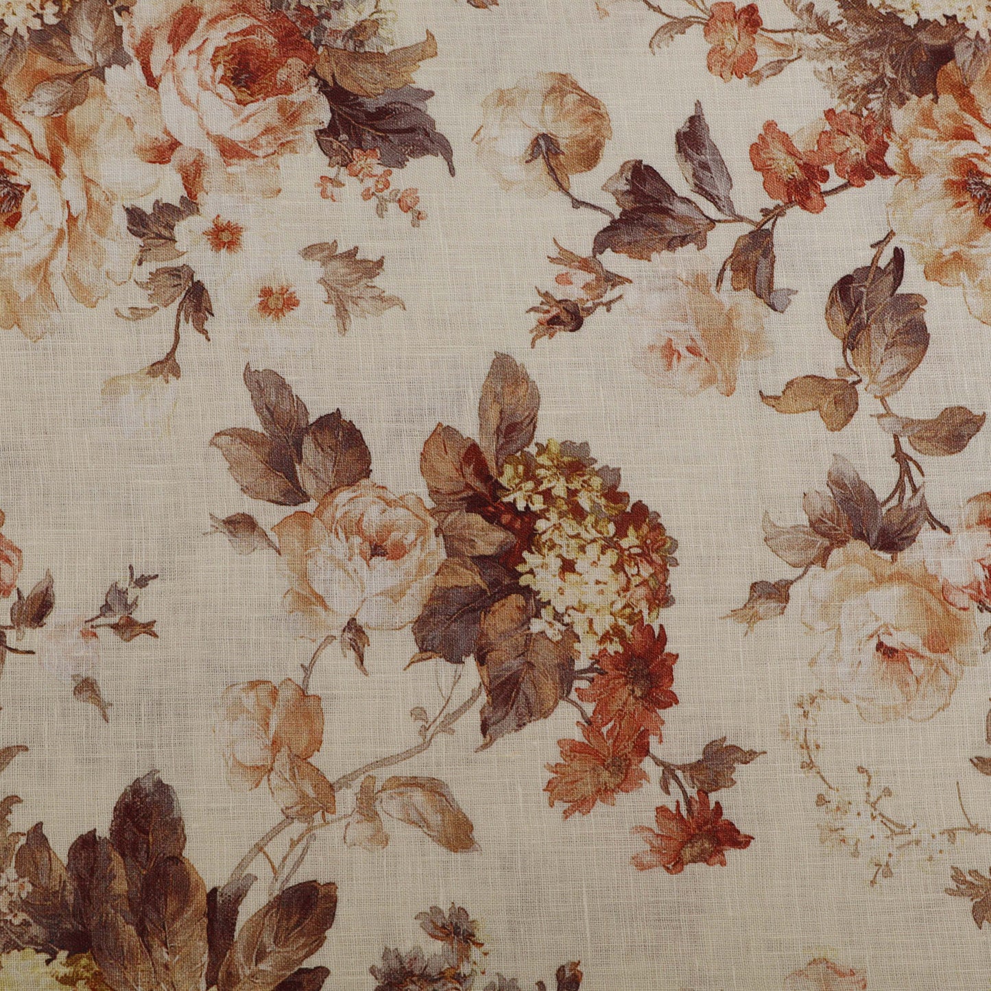 Multi-Colored Linen Print Fabric