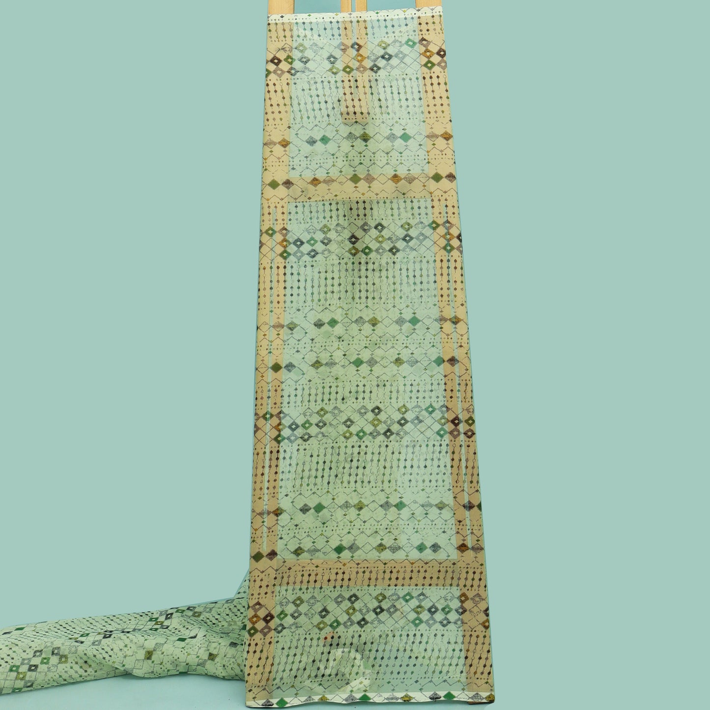 Multicolor Organza Print Fabric