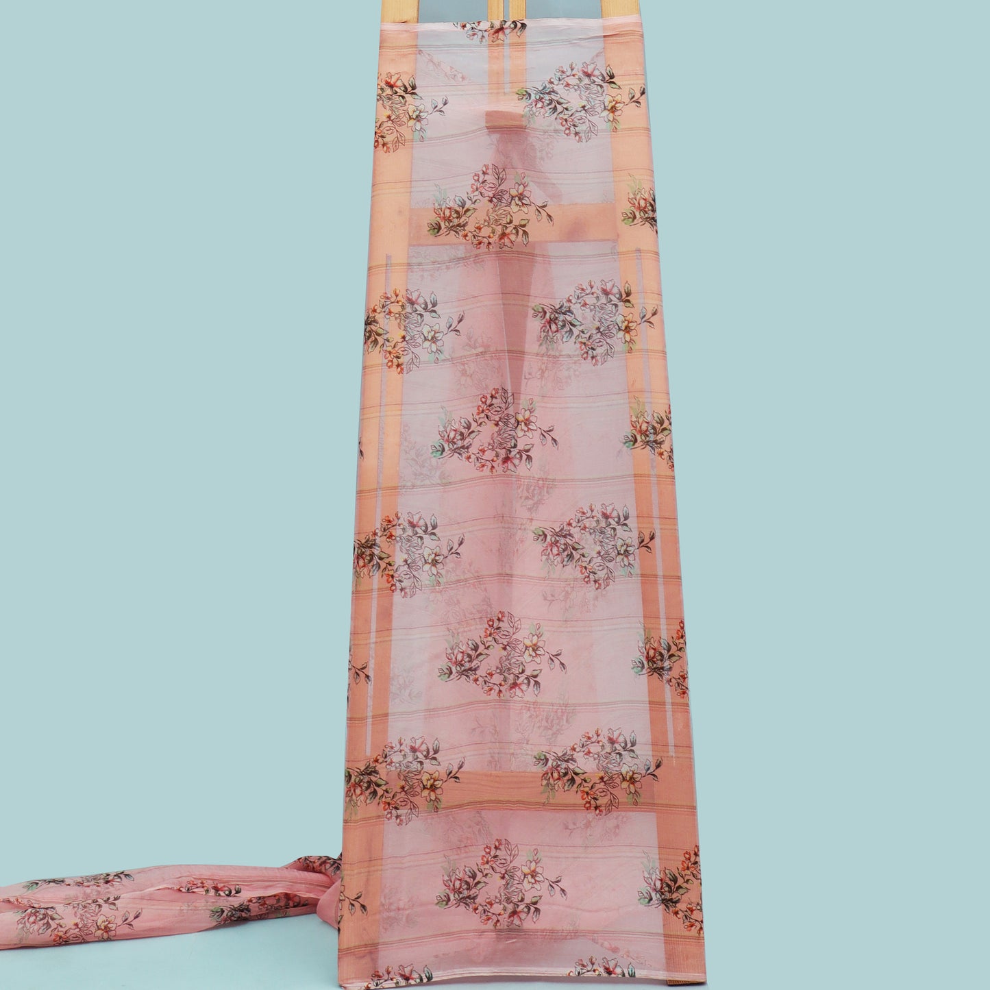 Multicolor Organza Print Fabric