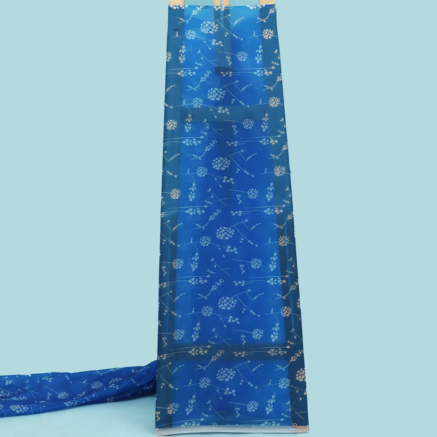 Multicolor Satin Organza Print Fabric