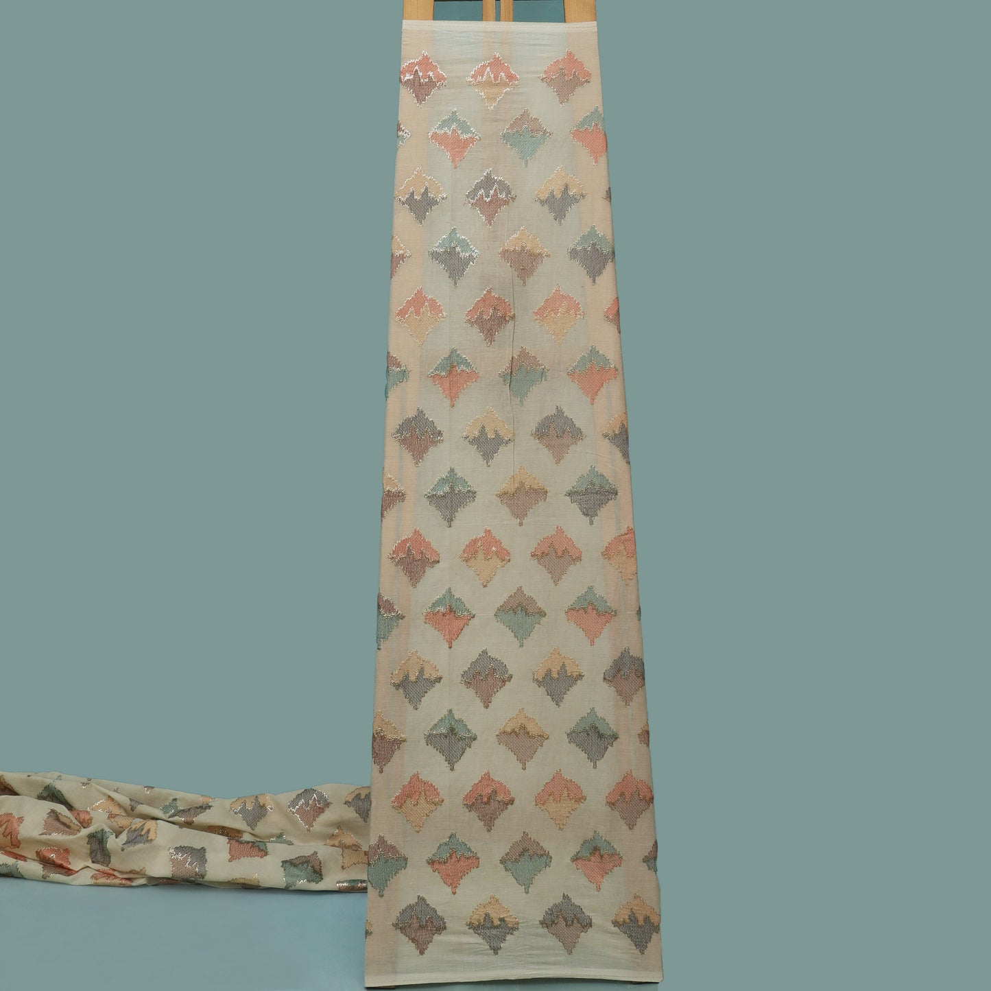 Ivory Color Cotton Embroidery 54" Fabric