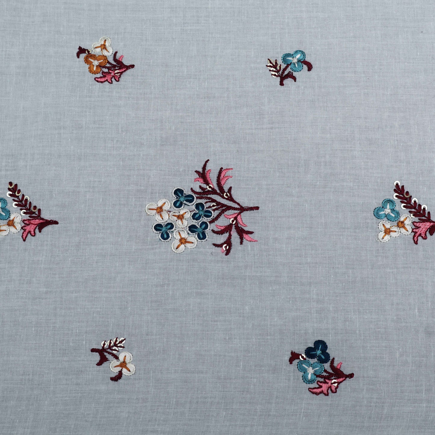 Colored Color Cotton Embroidery Fabric