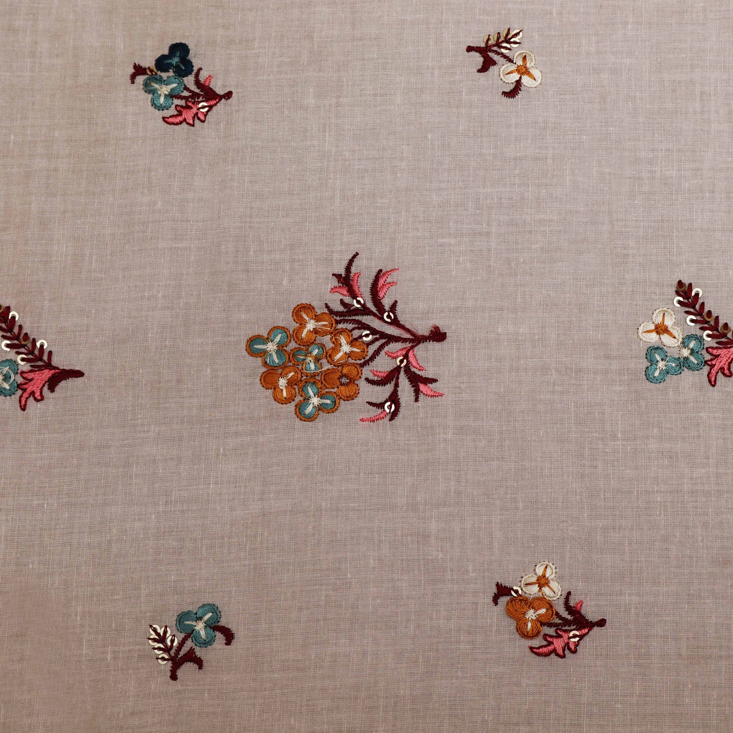 Colored Color Cotton Embroidery Fabric