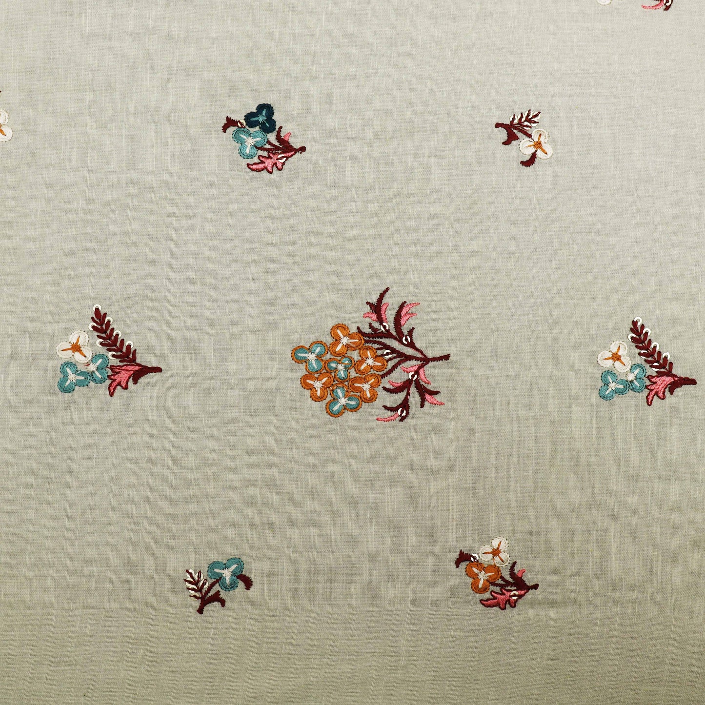 Colored Color Cotton Embroidery Fabric