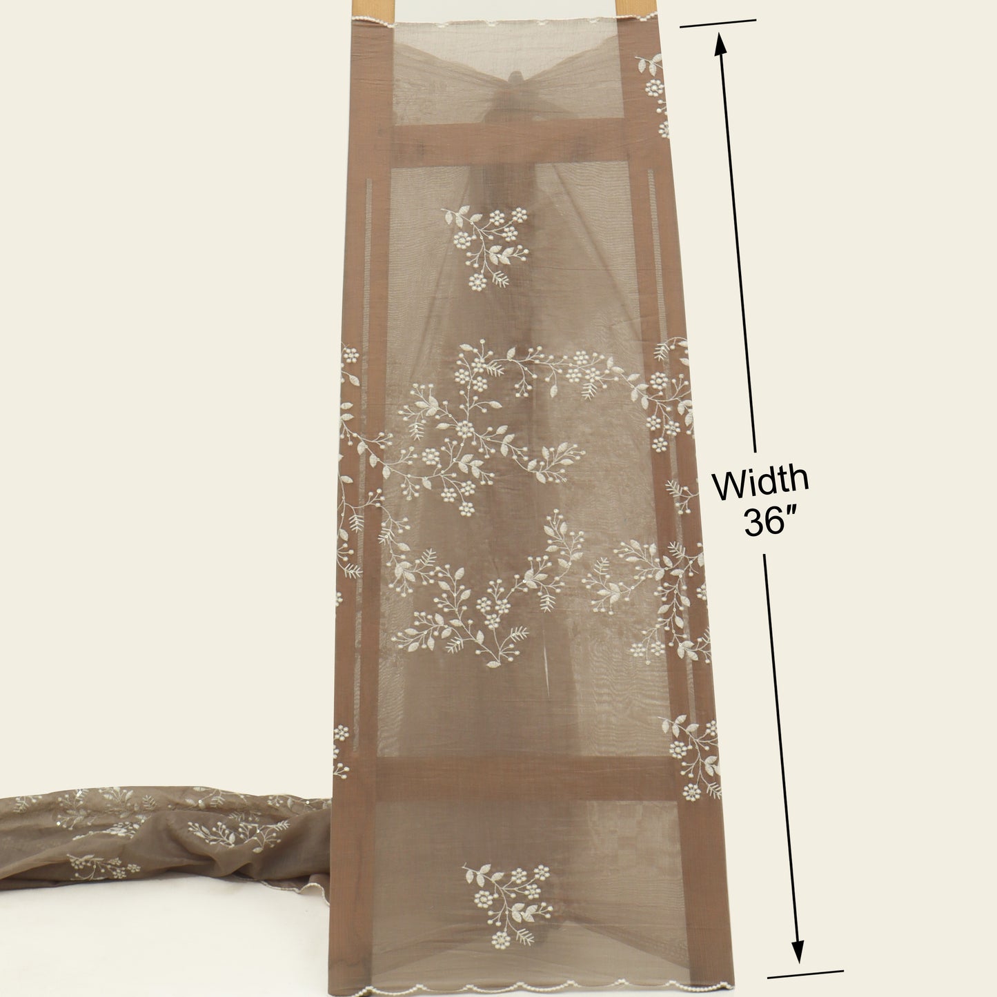 Mul Chanderi Border Embroidery Dupatta